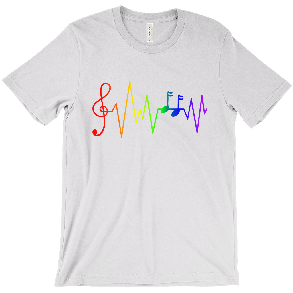 LGBTQ Pride T-Shirt - Music Notes Silver Pride 80d7f328cc576fb13a68c21673cd10b2