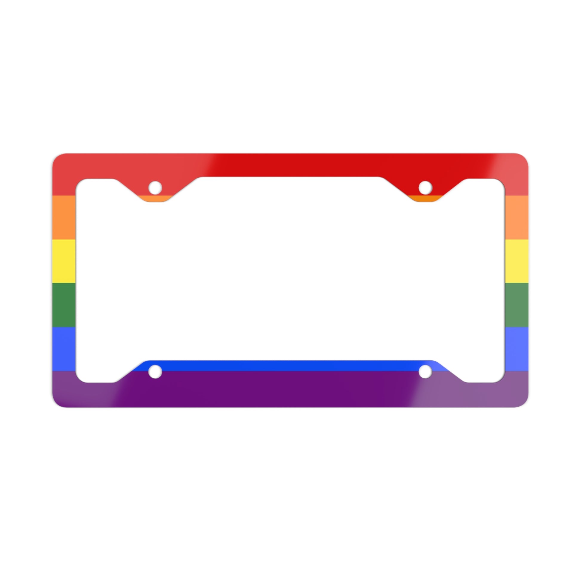 LGBTQ Pride Flag Metal License Plate Frame 12.3" x 6.5" Glossy Pride 8223461886440142521_2048