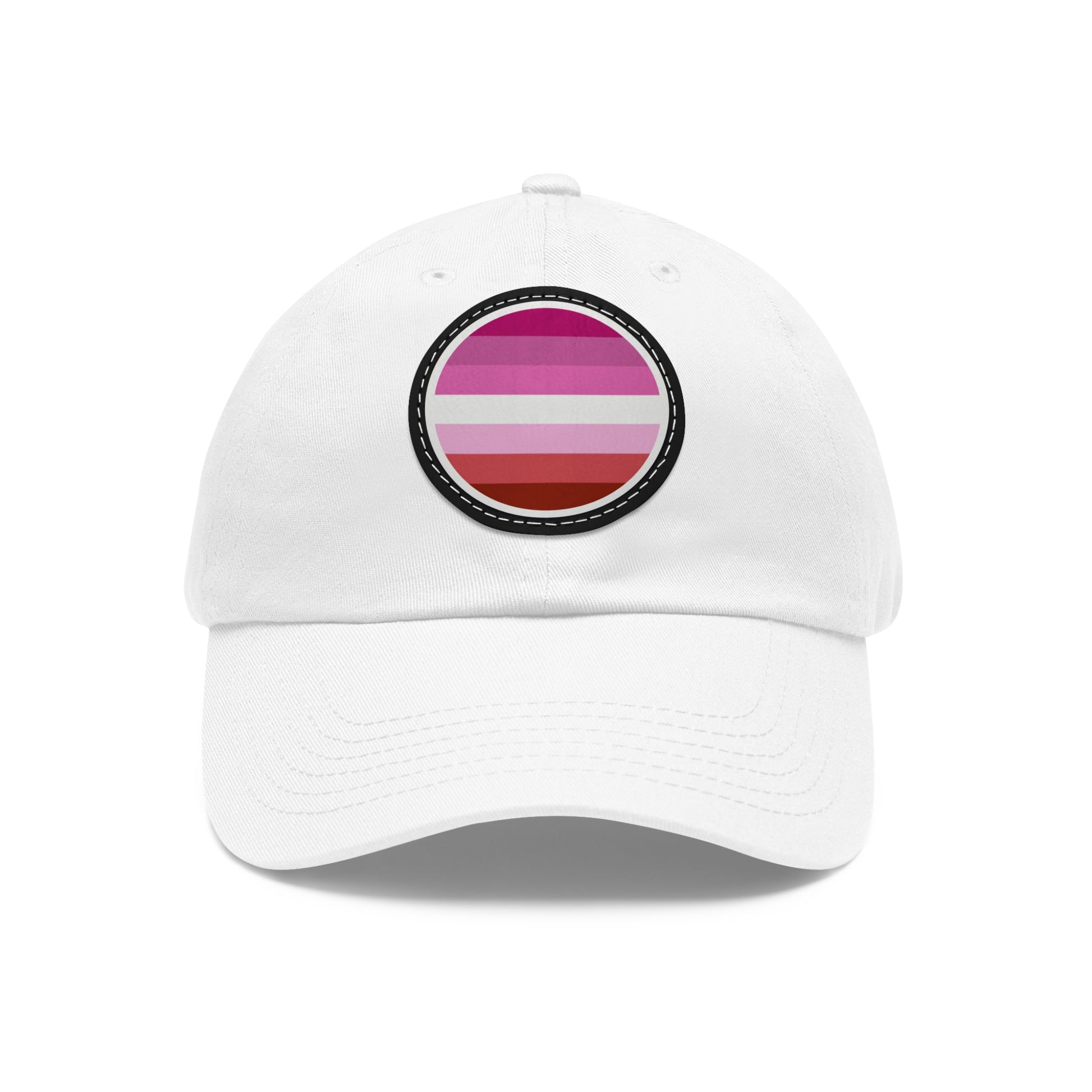 Lesbian Pride Hat with Round Patch White Black patch One size Lesbian 8436386192958030475_2048