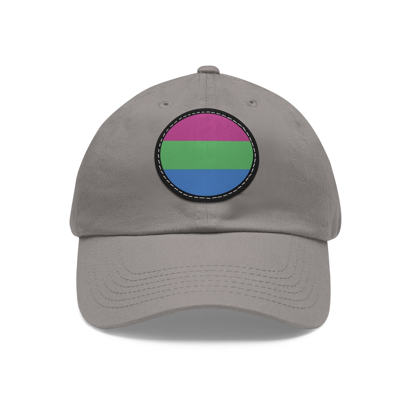 Polysexual Poly Pride Hat with Round Patch Grey Black patch One size Polysexual 855270037395588153_2048