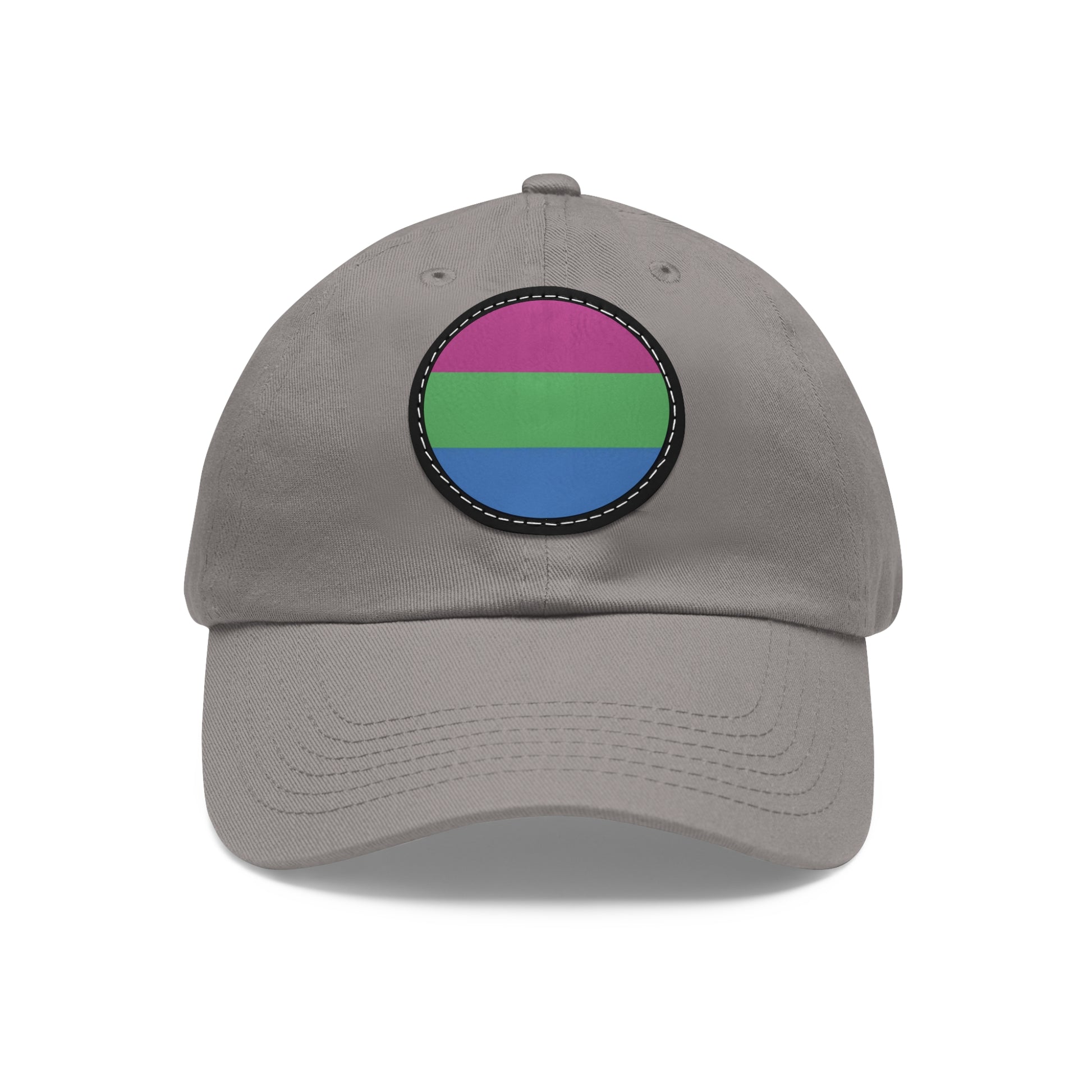 Polysexual Poly Pride Hat with Round Patch Grey Black patch One size Polysexual 855270037395588153_2048