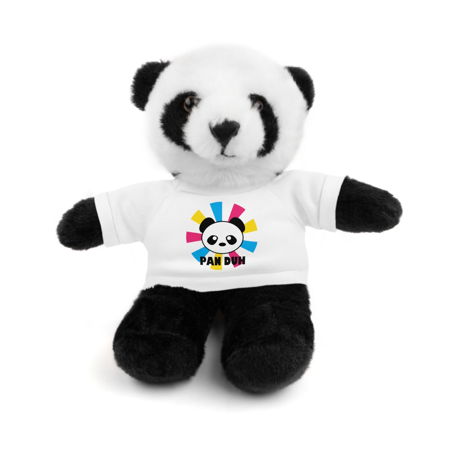 Pansexual Pan Pride Stuffed Plush Animal with Tee Pan Duh Panda White Panda Pansexual 8651380128024861597_2048