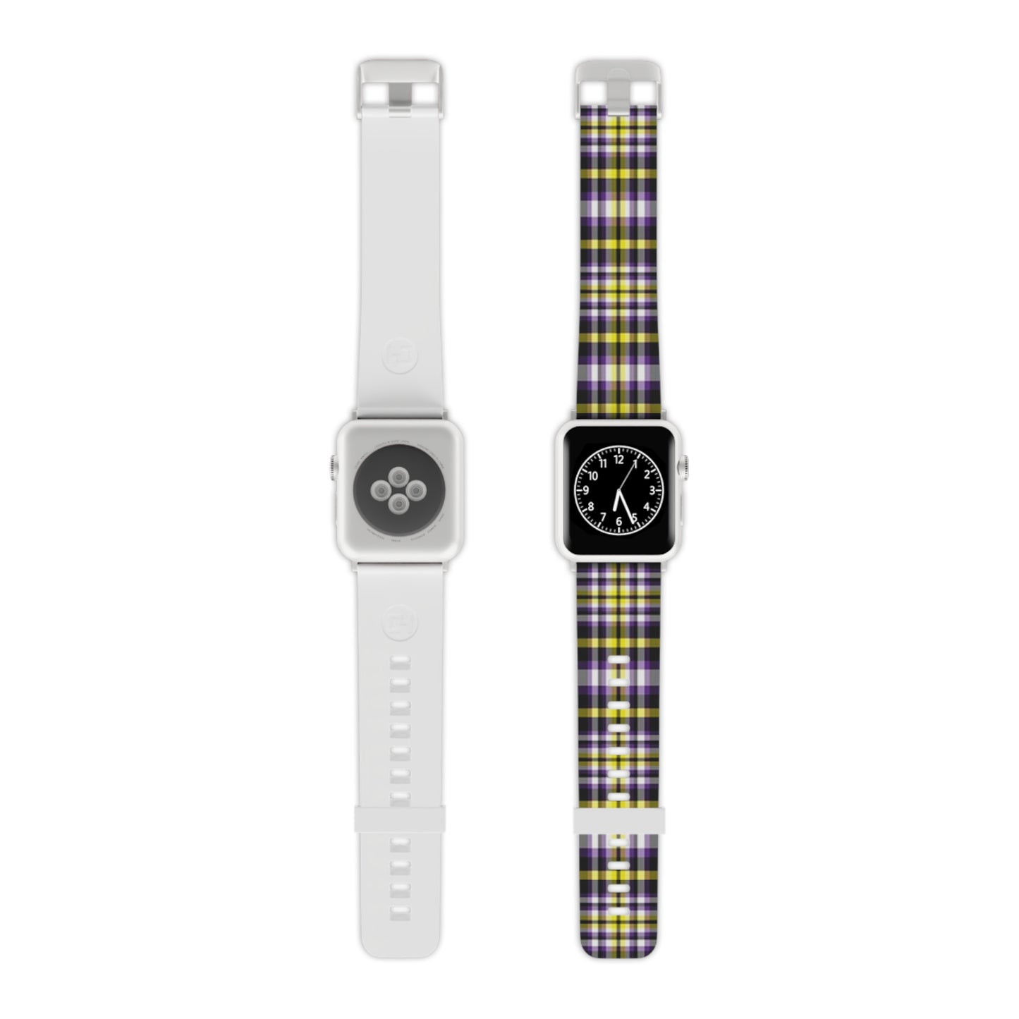 Nonbinary Enby Pride Watch Band for Apple Watch in Plaid 8679107982218376861_2048