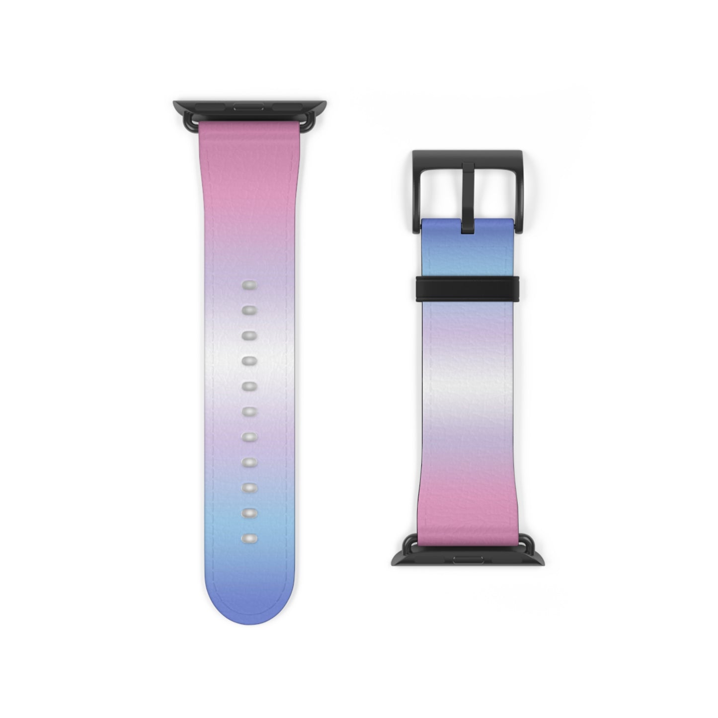 Bigender Pride Apple Watch Band Strap In Ombre 38 - 41 mm Black Matte 8781698705882045233_2048