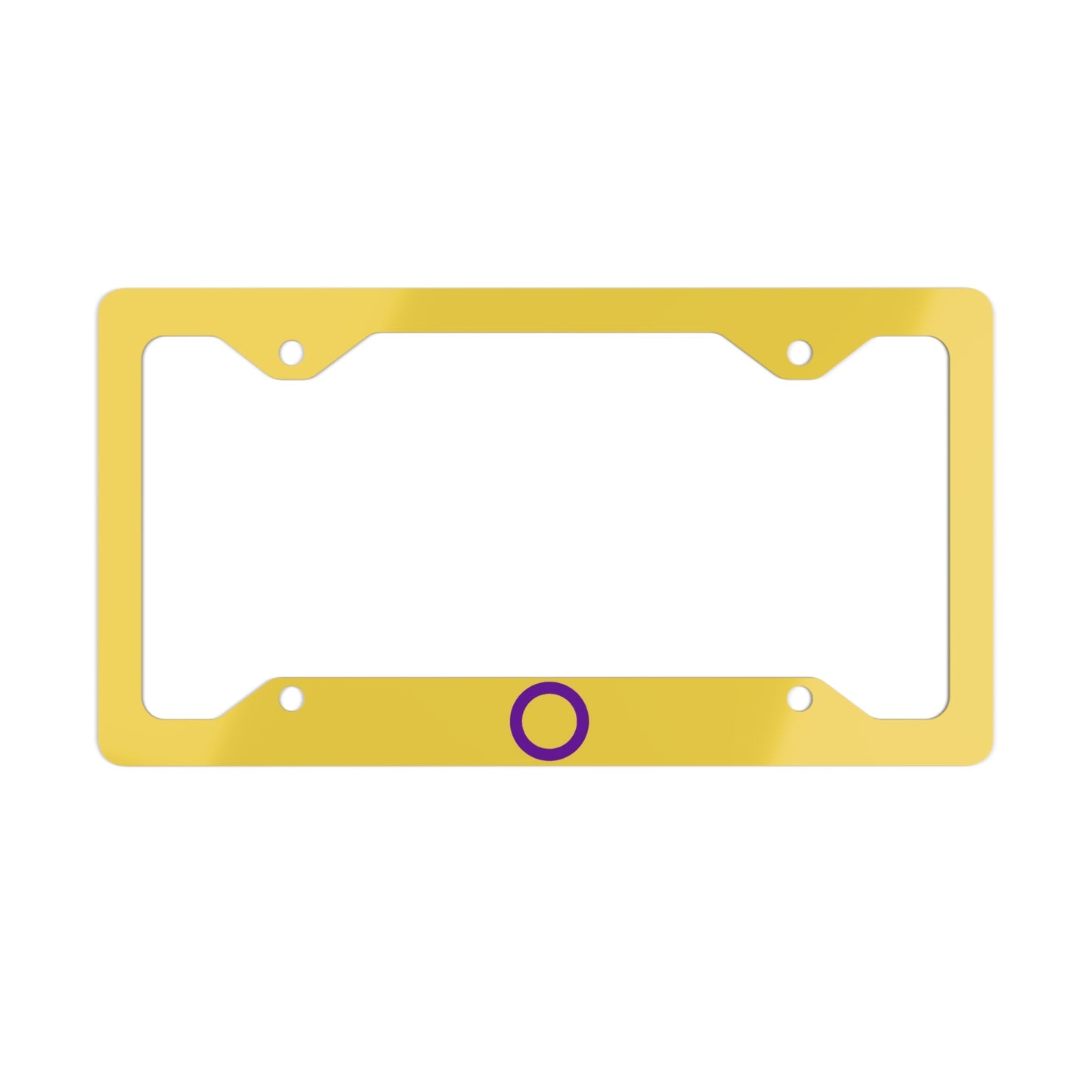 Intersex Pride Flag Metal License Plate Frame 12.3" x 6.5" Glossy Intersex 9140625248990849315_2048