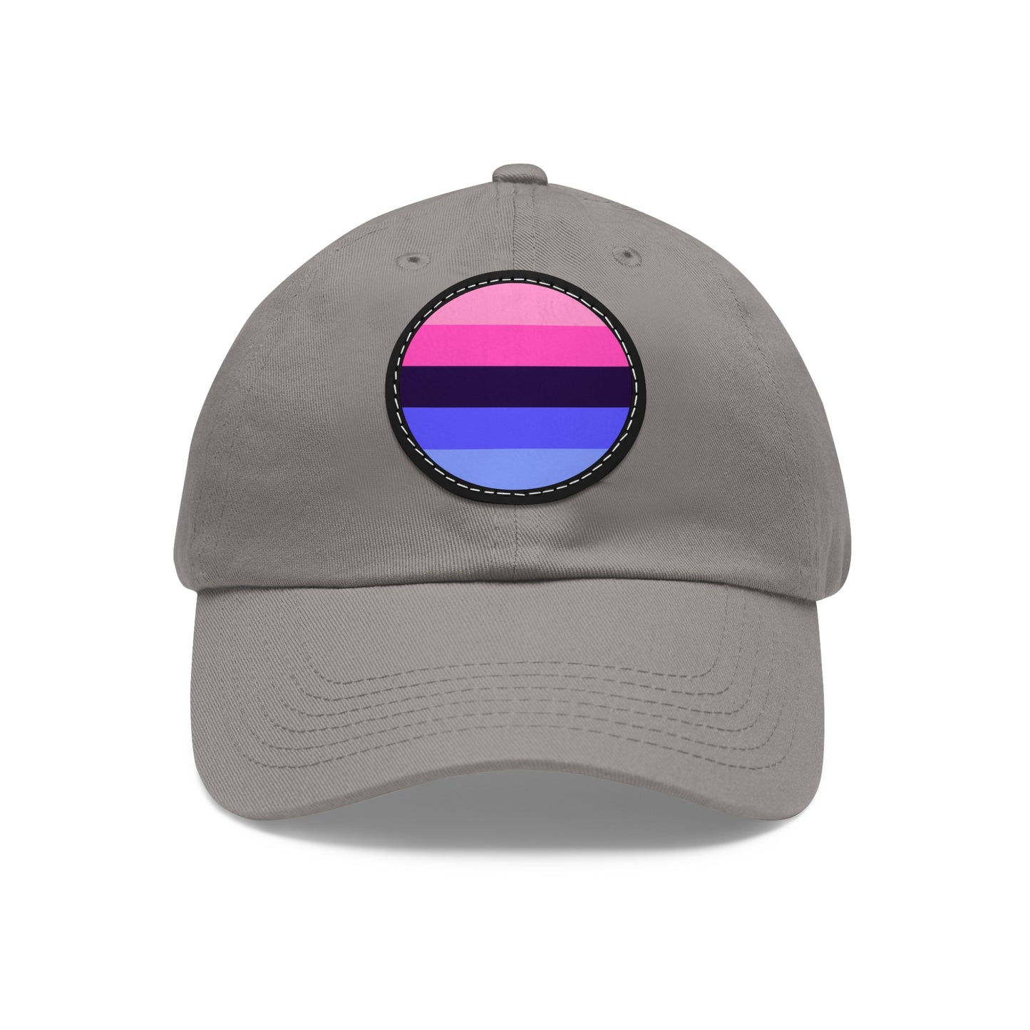 Omnisexual Pride Hat with Round Patch Grey Black patch One size Omnisexual 9376956469813050451_2048