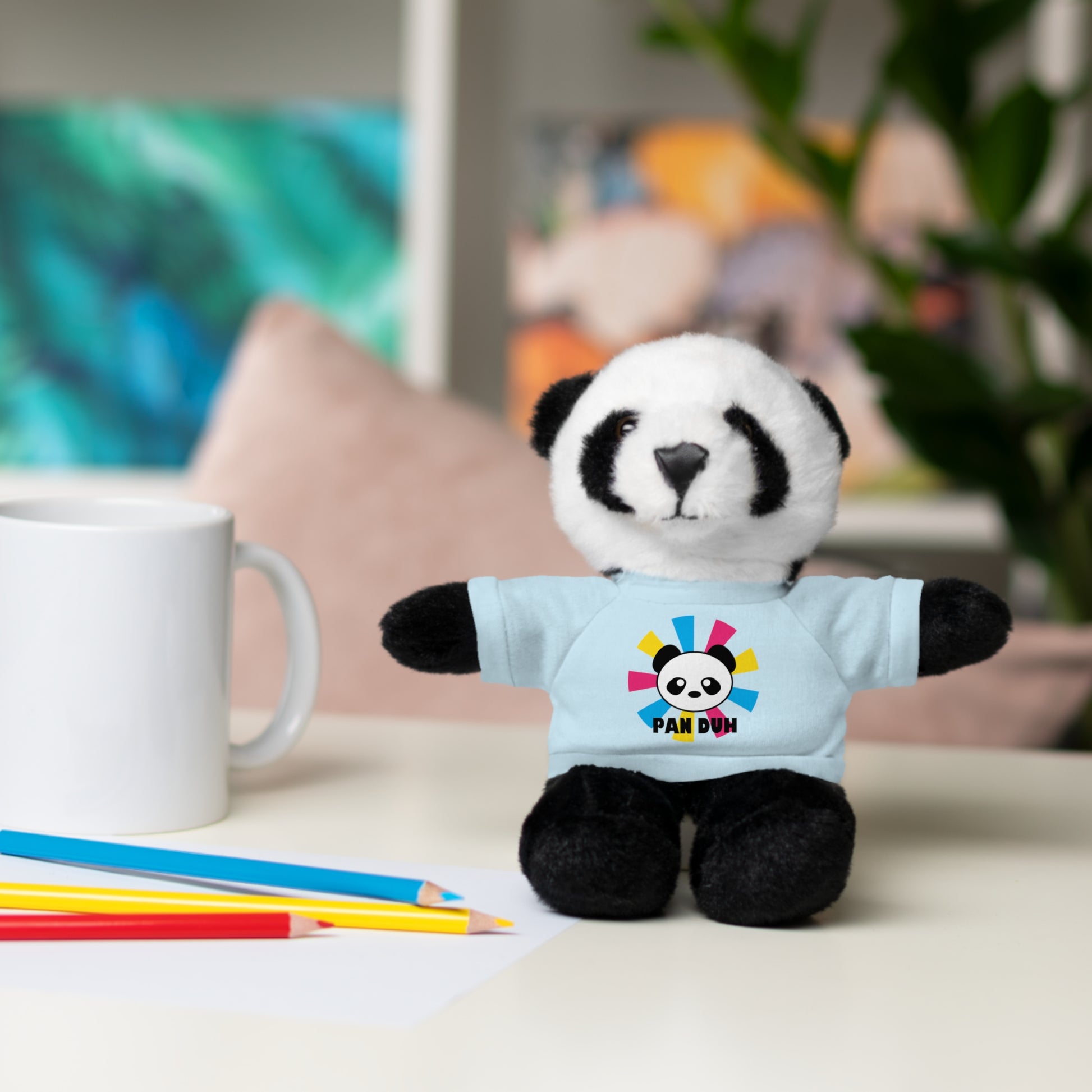 Pansexual Pan Pride Stuffed Plush Animal with Tee Pan Duh Panda 9672700969275373331_2048