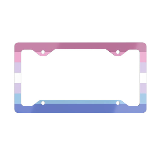 Bigender Pride Flag Metal License Plate Frame 12.3" x 6.5" Glossy Bigender 9748447019872534602_2048