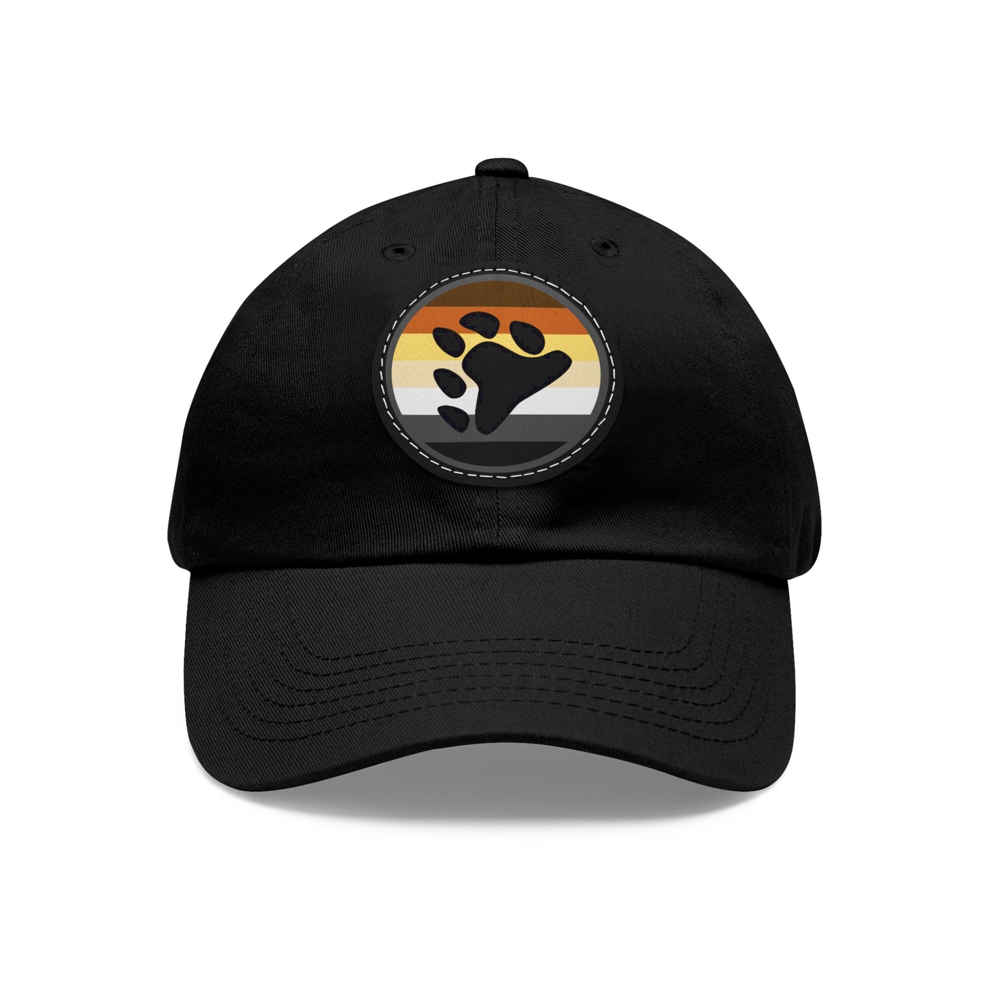 Gay Bear Hat with Round Patch Black Black patch One size Gay 9813576159325908115_2048