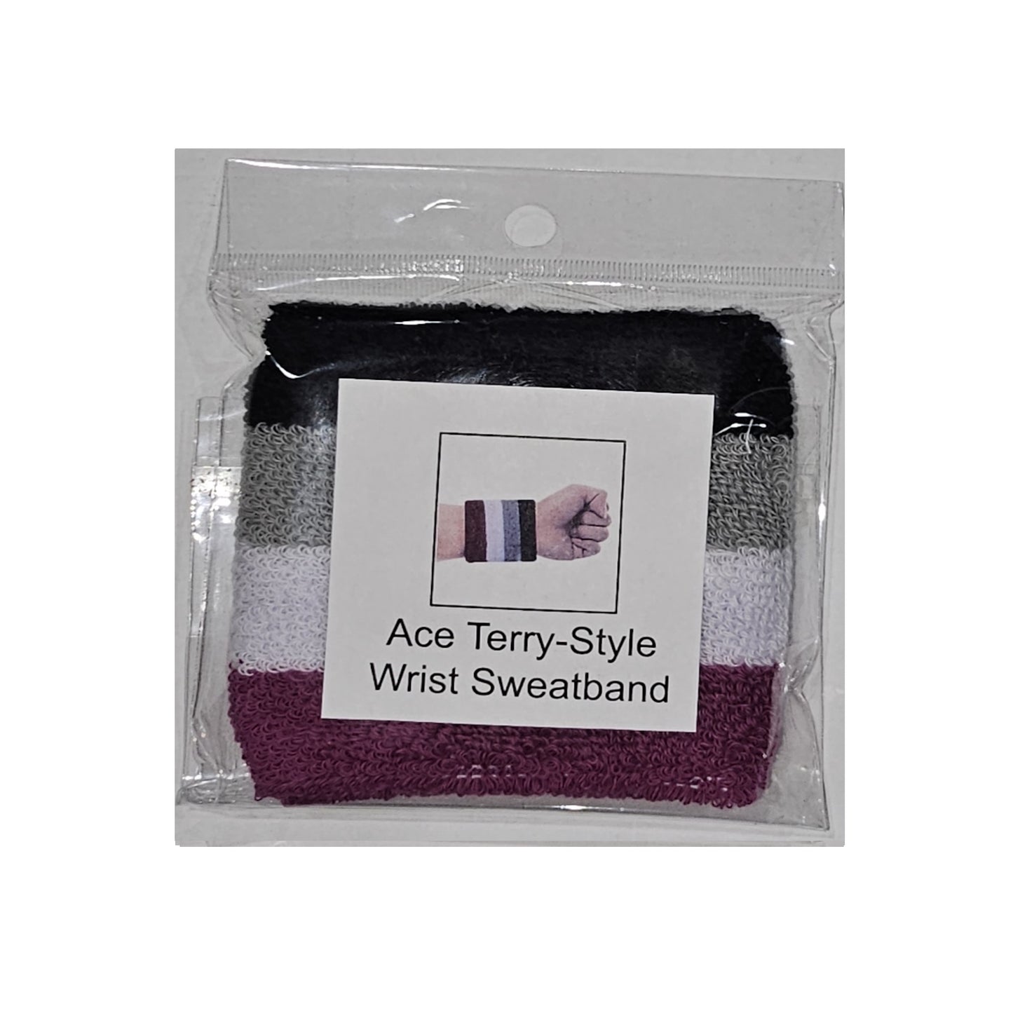 Asexual Ace Pride Sweat Wristband Ace-asexual-pride-Sweat_Wristband-package