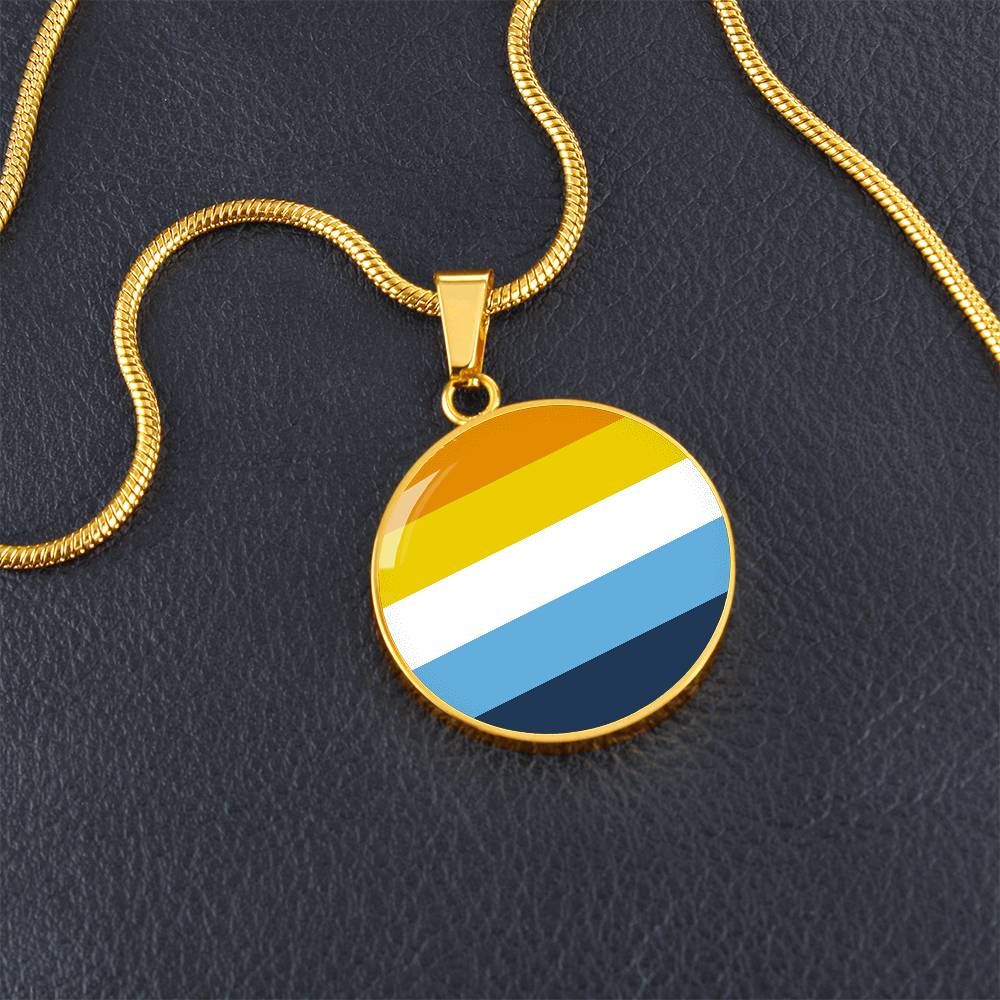 Aroace Pride Circle Pendant Necklace Aroace-Pride-Circle-Pendant-Necklace-gold