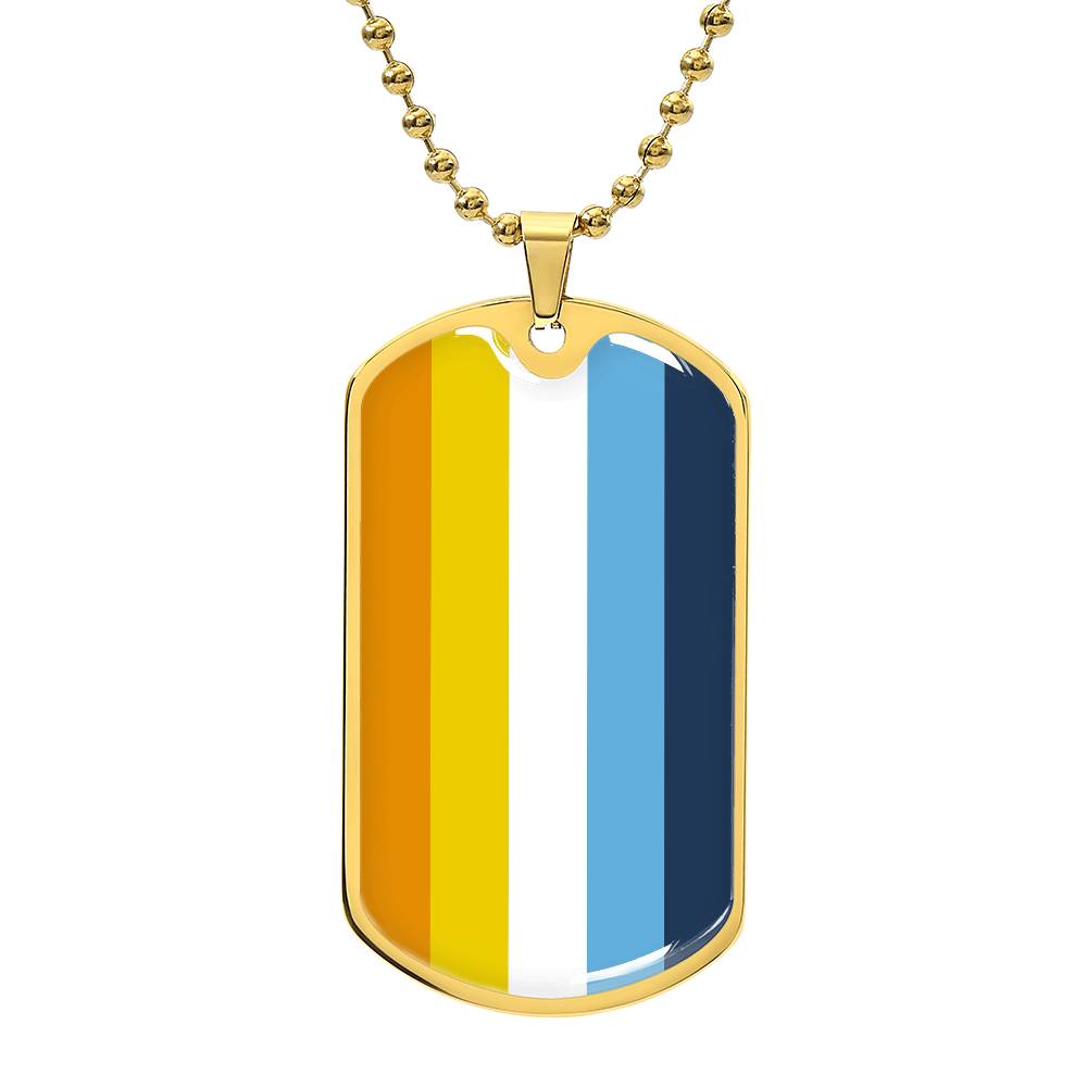 Aroace Pride Military Dog Tag Necklace Gold Aroace Aroace-Pride-Military-Dog-Tag-Necklace-gold