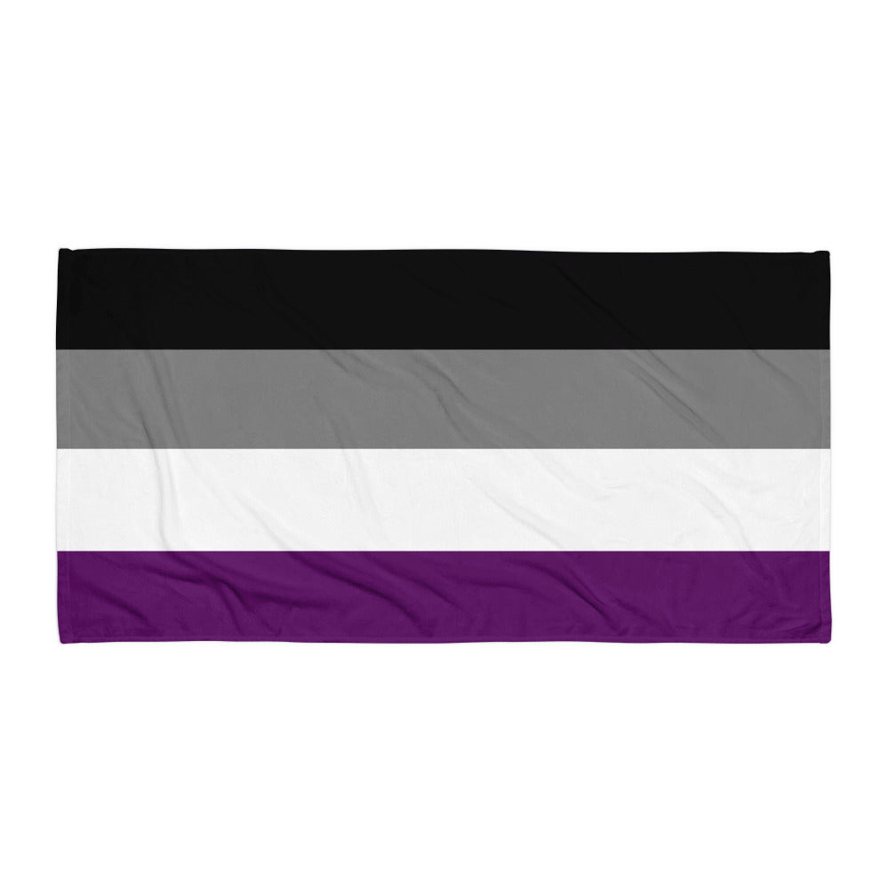 Asexual Ace Pride Flag Beach Blanket Towel 30x60 Multi Asexual Asexual-Ace-Pride-Flag-Beach-Blanket-Towel-flat