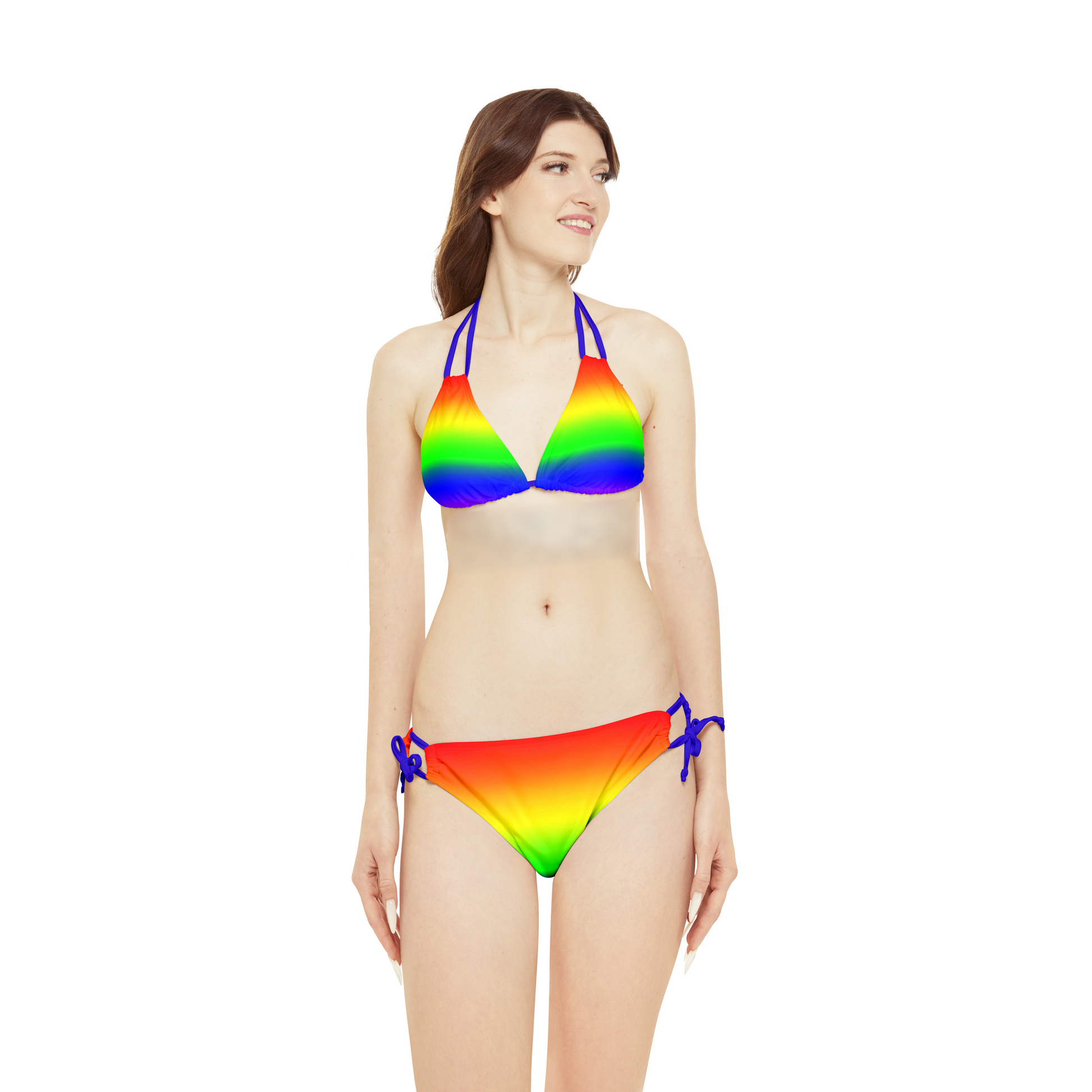 LGBTQ Pride Bikini Swimsuit Set - Royal Blue - Ombre XL BikiniSetRoyalBlueLGBTQ