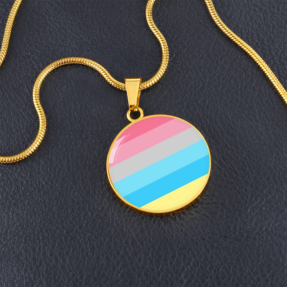 Genderflux Pride Circle Pendant Necklace Genderflux-Pride-Circle-Pendant-Necklace-gold