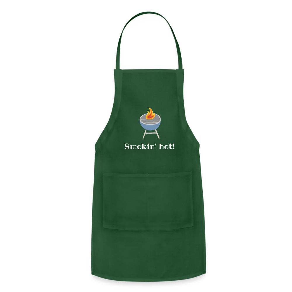 Smokin' Hot Apron Forest green Green