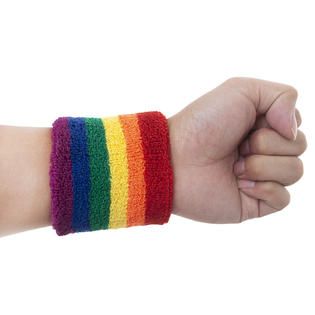 LGBTQ Pride Wrist Sweat Band Rainbow Pride LGBT-lgbtq-Pride-rainbow-sweat-Wristband