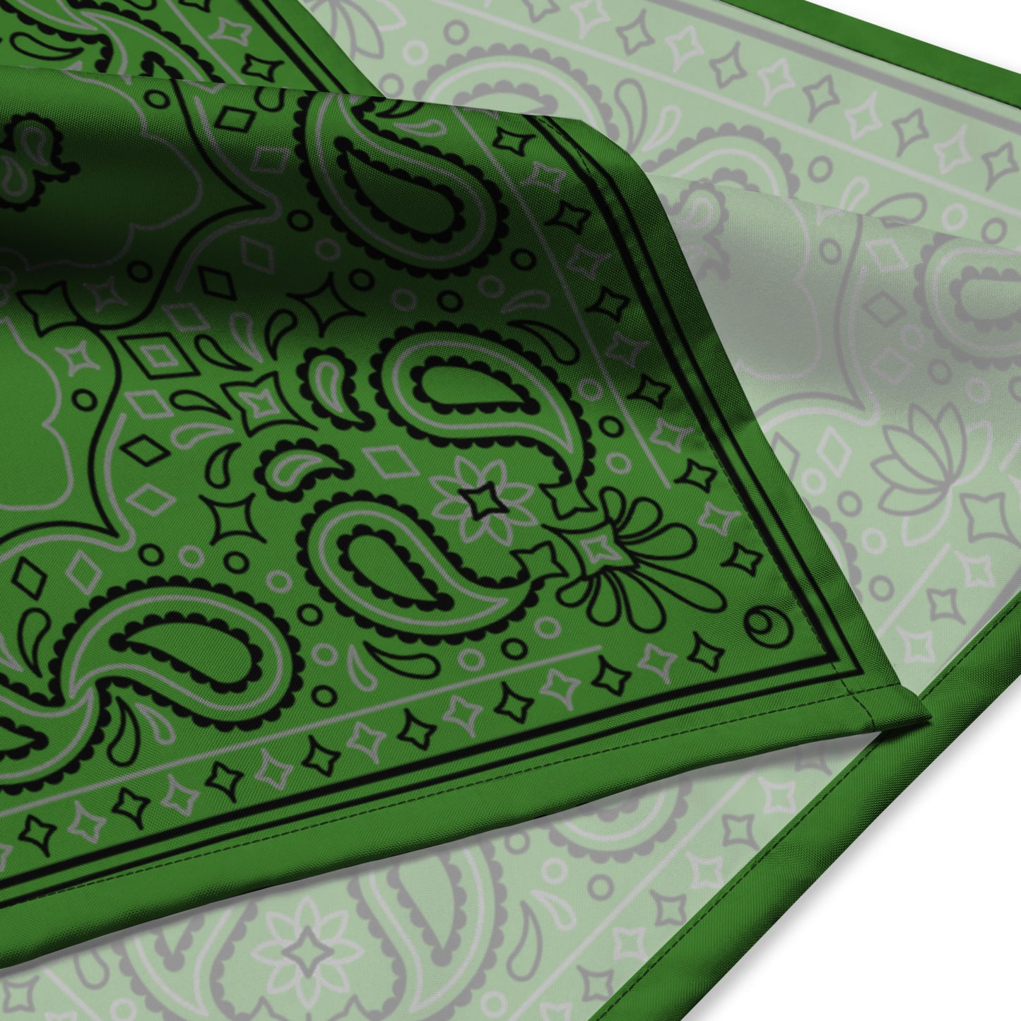 LGBTQ Bandana in Green LGBTQ-pride-bandana-green-detail