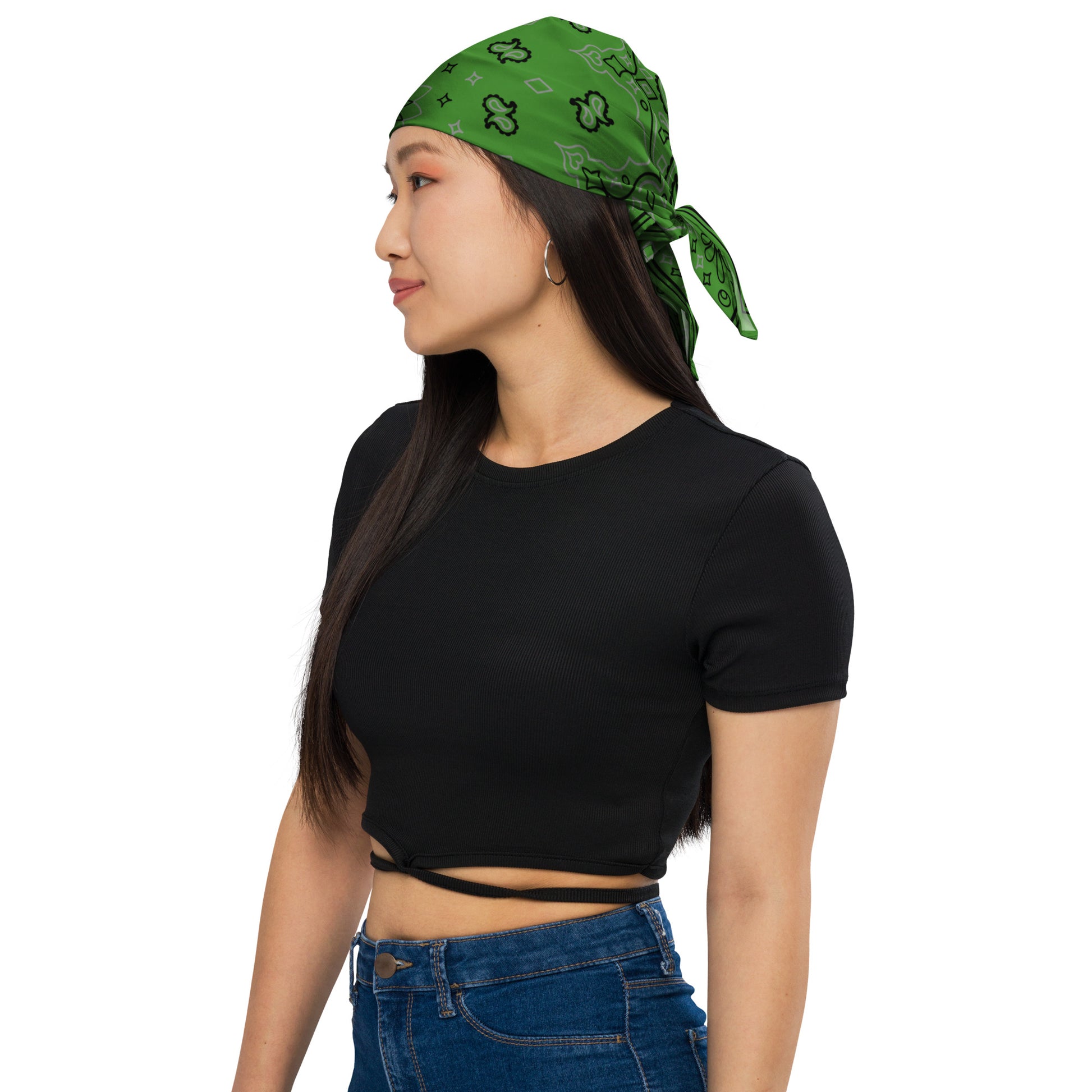 LGBTQ Bandana in Green LGBTQ-pride-bandana-green-model