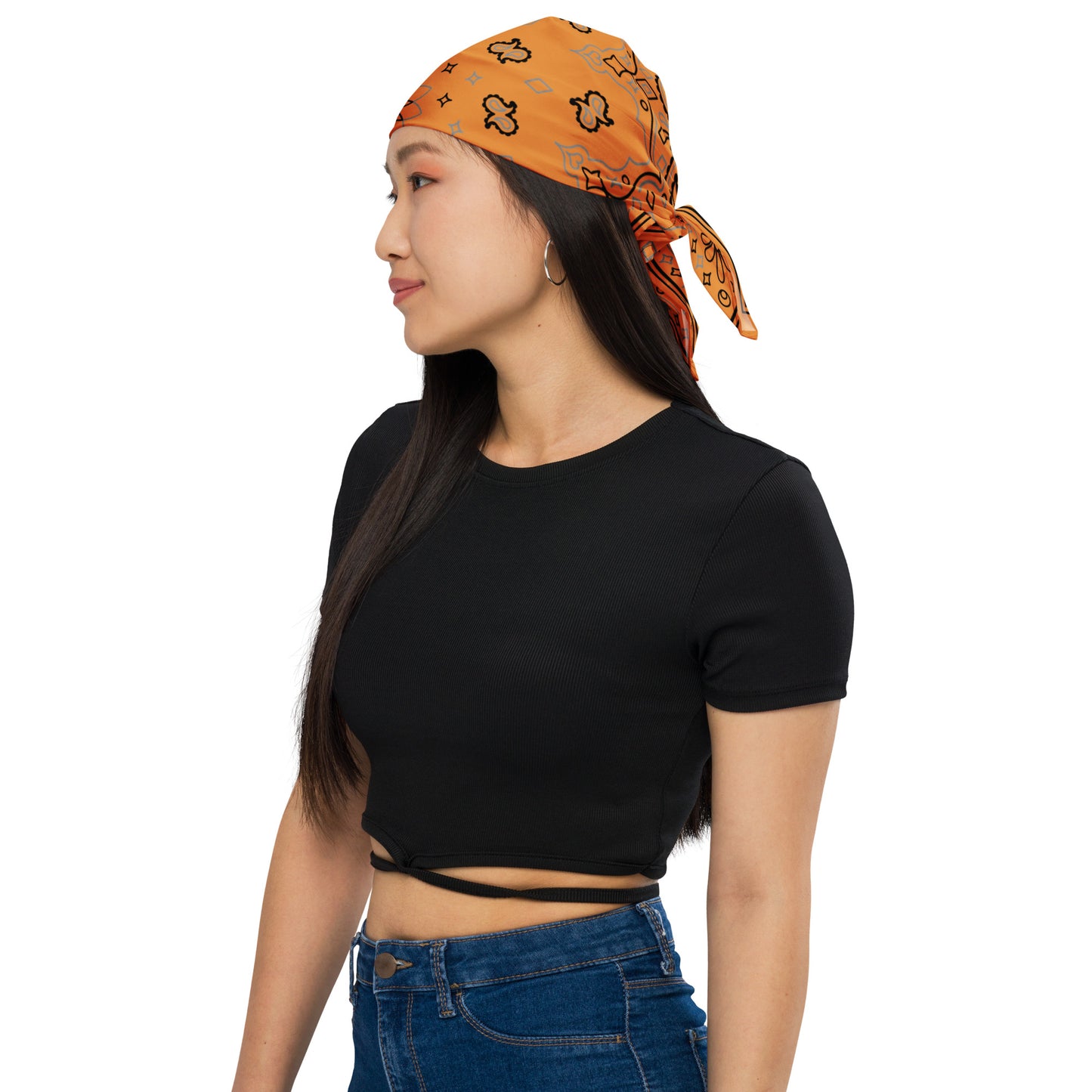 LGBTQ Bandana in Orange LGBTQ-pride-bandana-orange-model