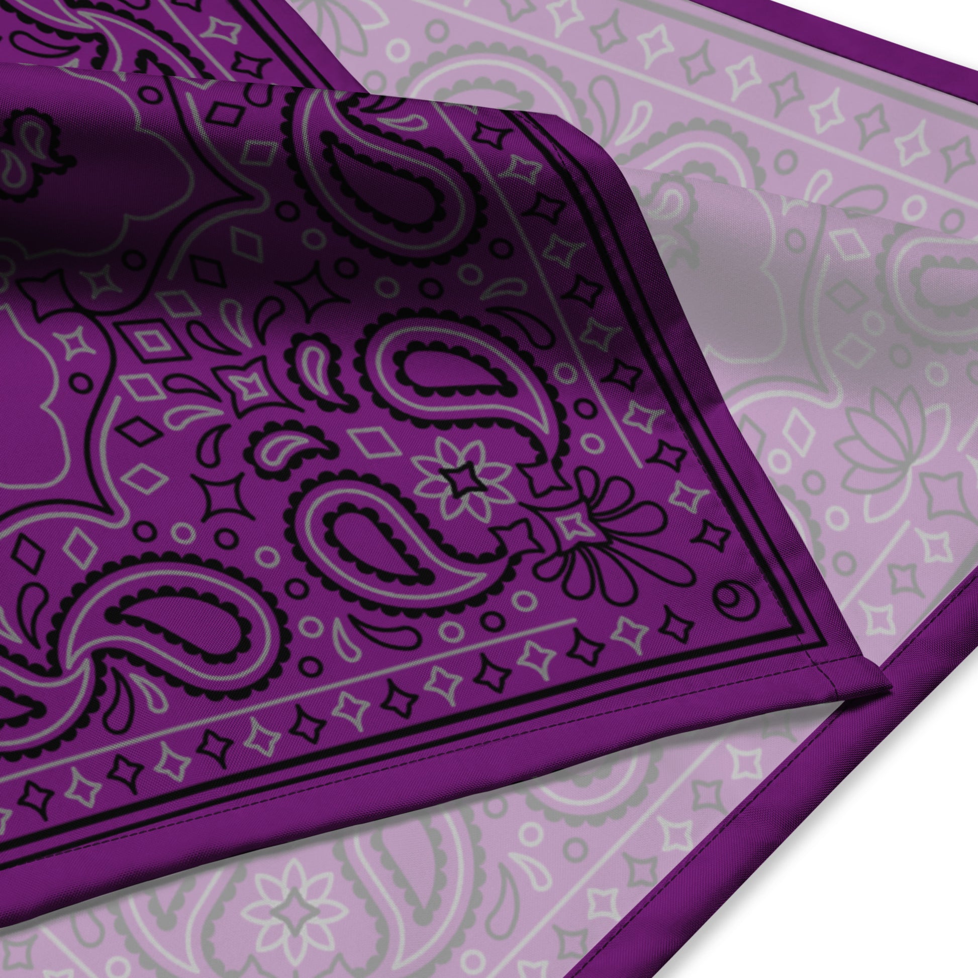 LGBTQ Bandana in Purple LGBTQ-pride-bandana-purple-detail