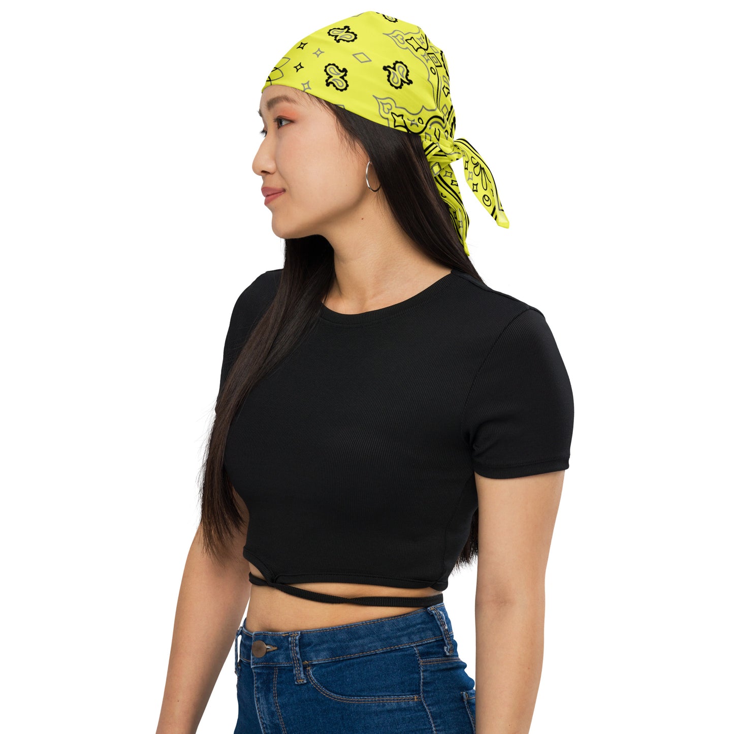 LGBTQ Bandana in Yellow LGBTQ-pride-bandana-yellow-model