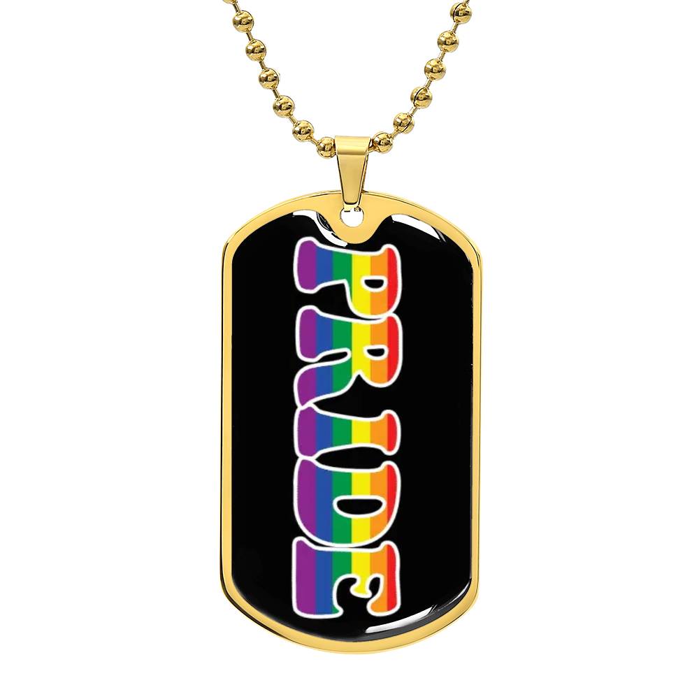 LGBTQ Rainbow Pride Military Dog Tag Necklace Gold Pride LGBTQ-rainbow-Pride-Military-Dog-Tag-Necklace-gold