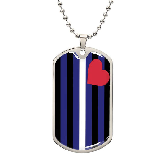 Leather Pride Military Dog Tag Necklace Silver Leather-Pride-Military-Dog-Tag-Necklace-silver