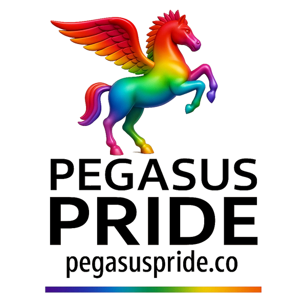 Colorful Pegasus logo with 'Pegasus Pride' text on a white background