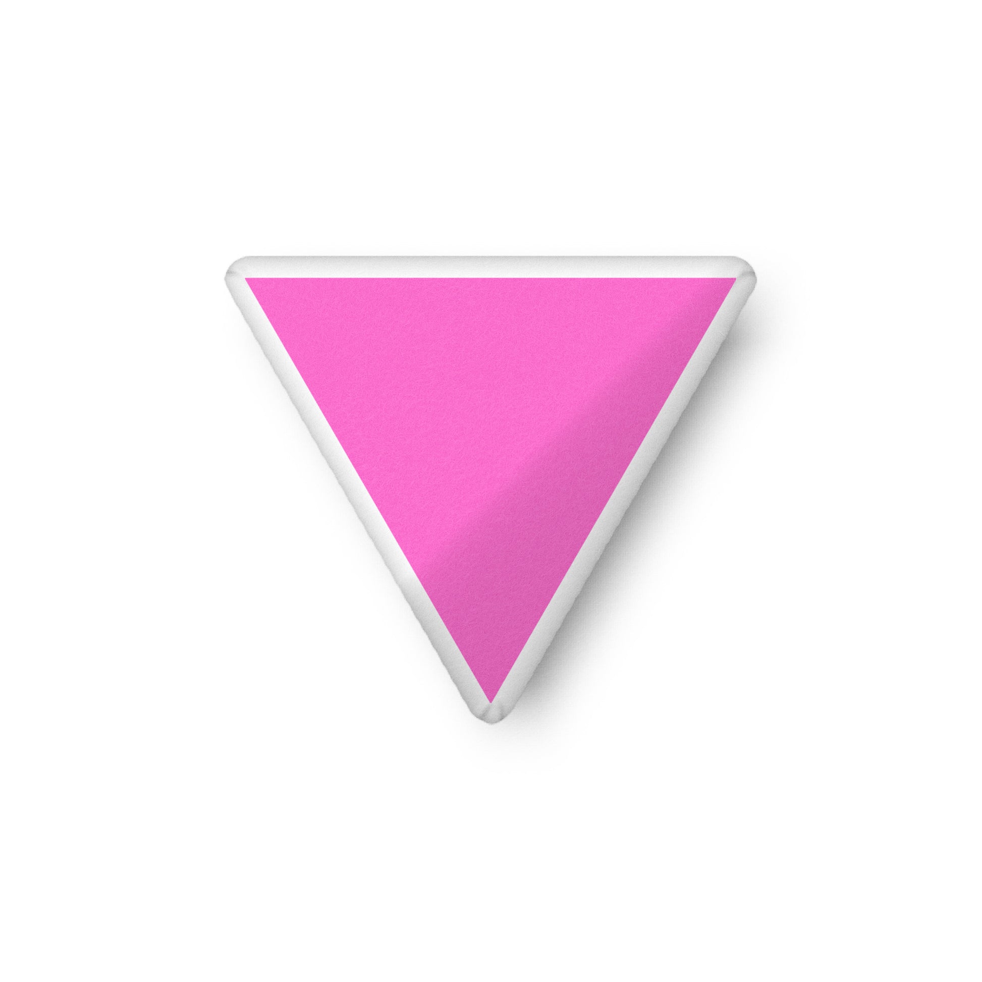 Pink Triangle Shaped Pillow 16″×16″ Pride Pink_Triangle_Shaped_Pillow_16x16_front