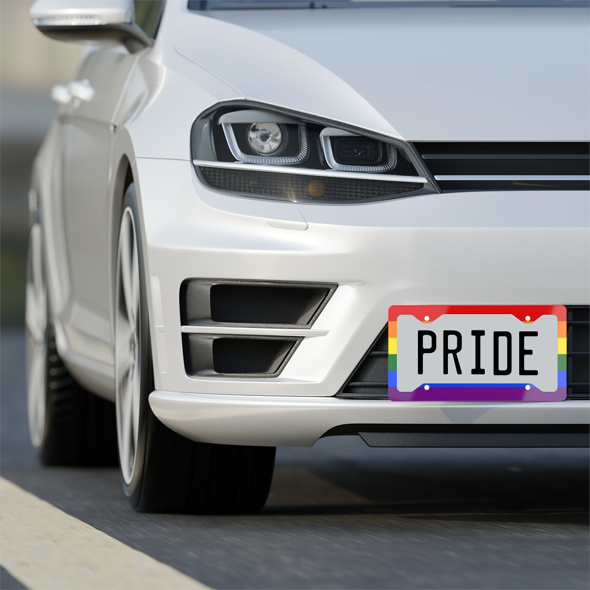 LGBTQ Pride Flag Metal License Plate Frame Pride