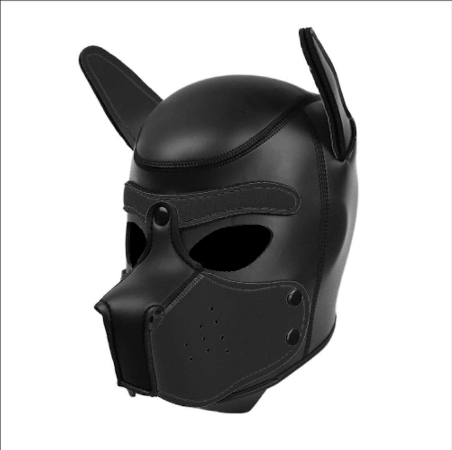 Puppy Play Hood Neoprene - Asst Colors Available Black and Black One Size Puppy-Play-Hood-in-Black-and-Black