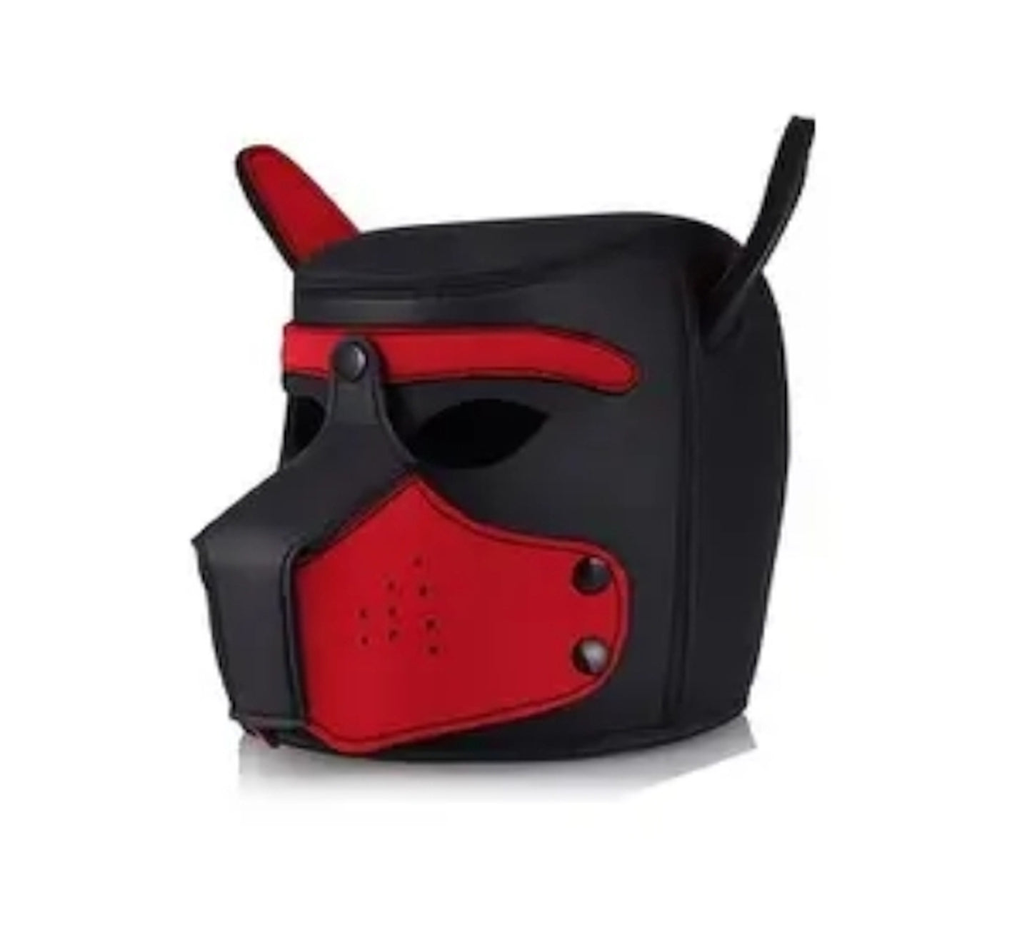 Puppy Play Hood Neoprene - Asst Colors Available Black and Red One Size Puppy-Pup-Play-Hood-in-Black-and-Red