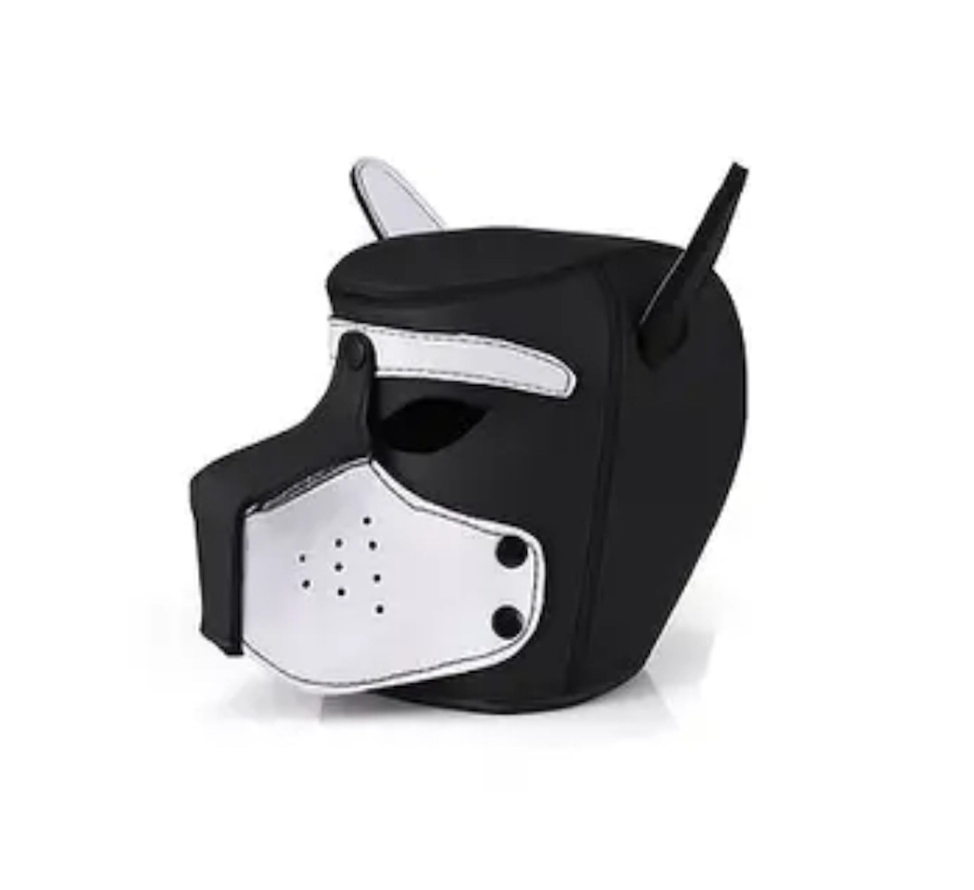 Puppy Play Hood Neoprene - Asst Colors Available Black and White One Size Puppy-pup-Play-Cosplay-Hood-in-Black-and-White