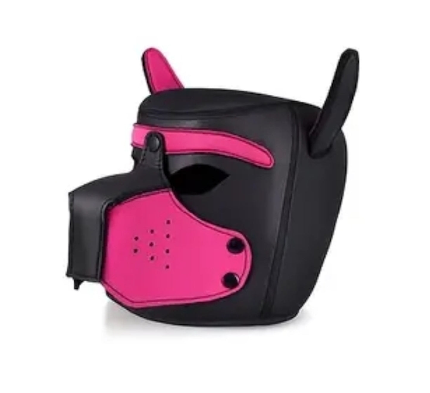 Puppy Play Hood Neoprene - Asst Colors Available Black and Magenta One Size Puppy-pup-Play-Hood-in-Black-and-Magenta-Pink