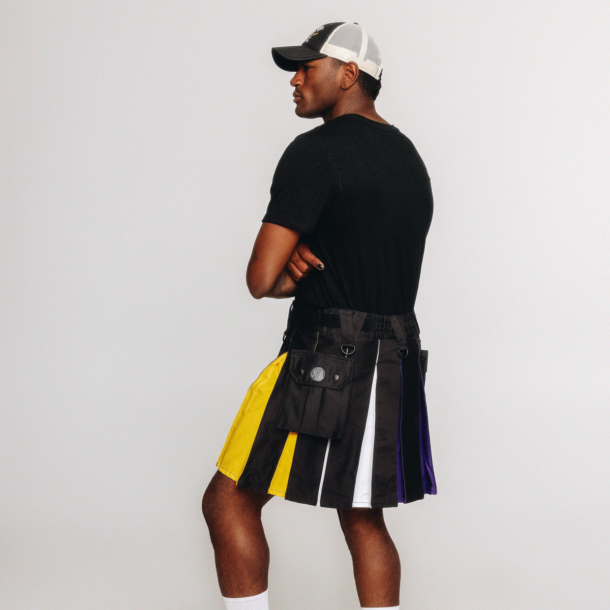 Versatta - Knee-Length Non-Binary Pride Hybrid Cargo Kilt - 19"