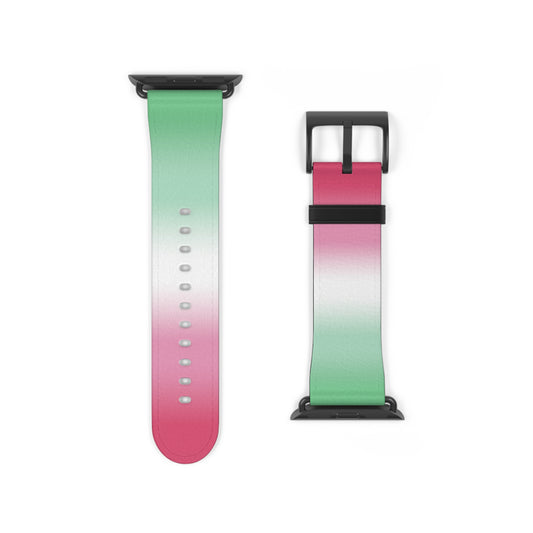 Abrosexual Pride Apple Watch Band Strap In Ombre 38 - 41 mm Black Matte