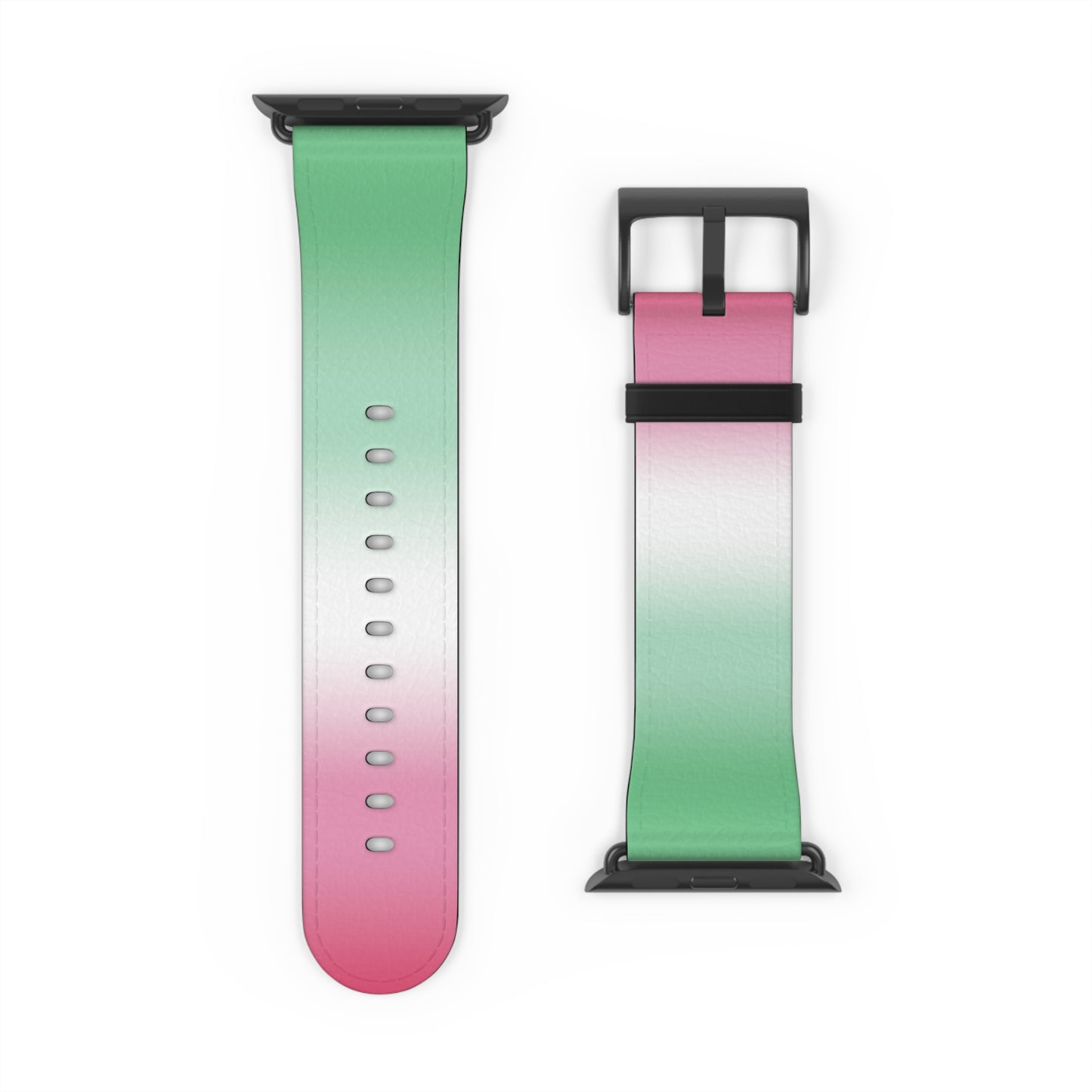 Abrosexual Pride Apple Watch Band Strap In Ombre 42 - 45 mm Black Matte