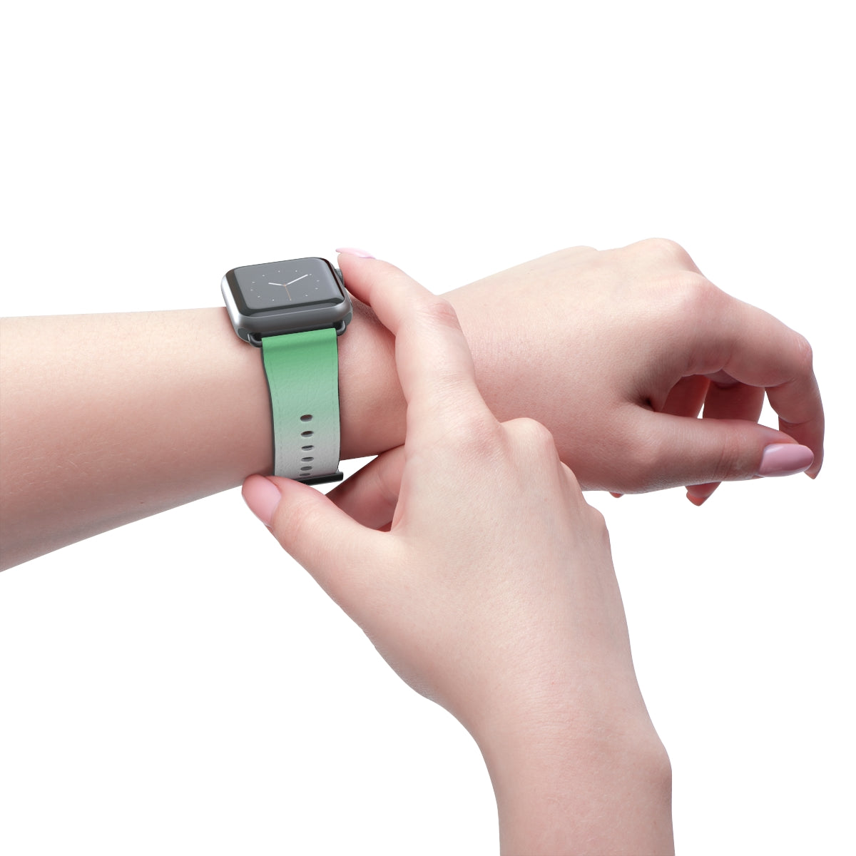 Abrosexual Pride Apple Watch Band Strap In Ombre worn on wrist