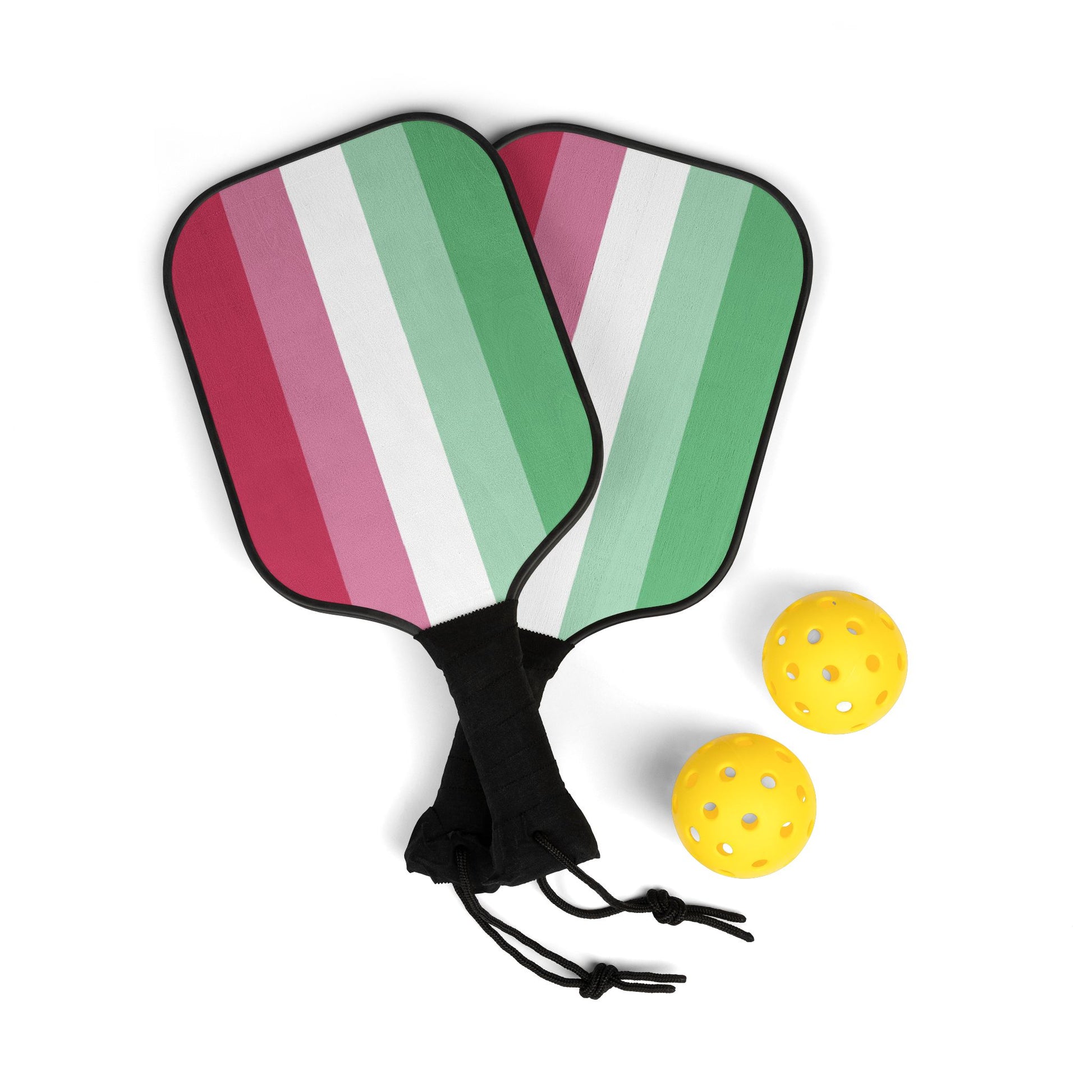 Abrosexual Pride Pickleball Paddle Set with Balls abrosexual-pride-pickleball-paddle-set-with-balls-front
