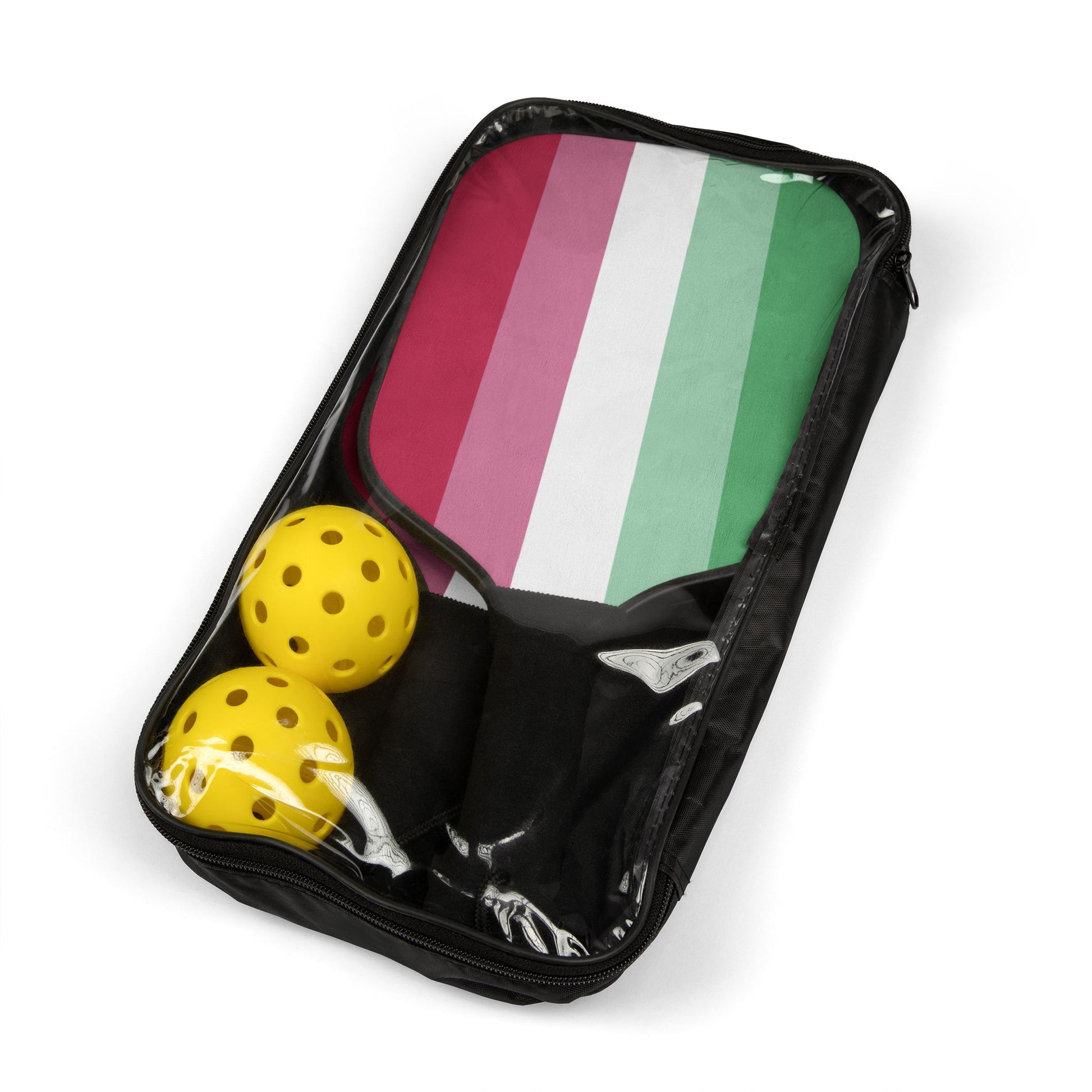 Abrosexual Pride Pickleball Paddle Set with Balls 7.5'' × 15.5'' Abrosexual abrosexual-pride-pickleball-paddle-set-with-balls-package
