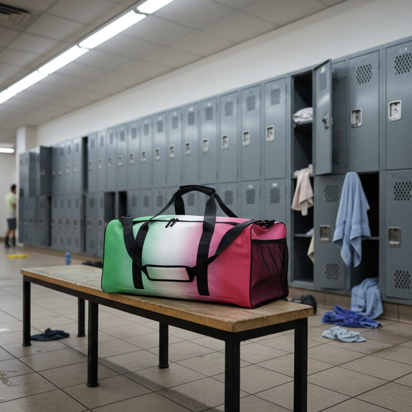 Abrosexual Pride Weekender Duffle Bag in Ombre abrosexual-pride-weekender-duffel-bag-in-ombre-right-front