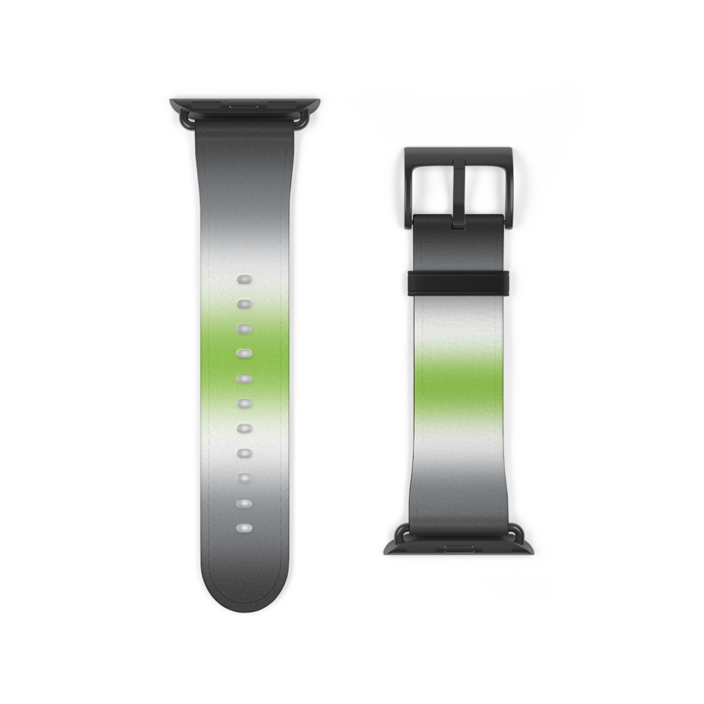 Agender Pride Apple Watch Band Strap In Ombre 38 - 41 mm Black Matte Agender 