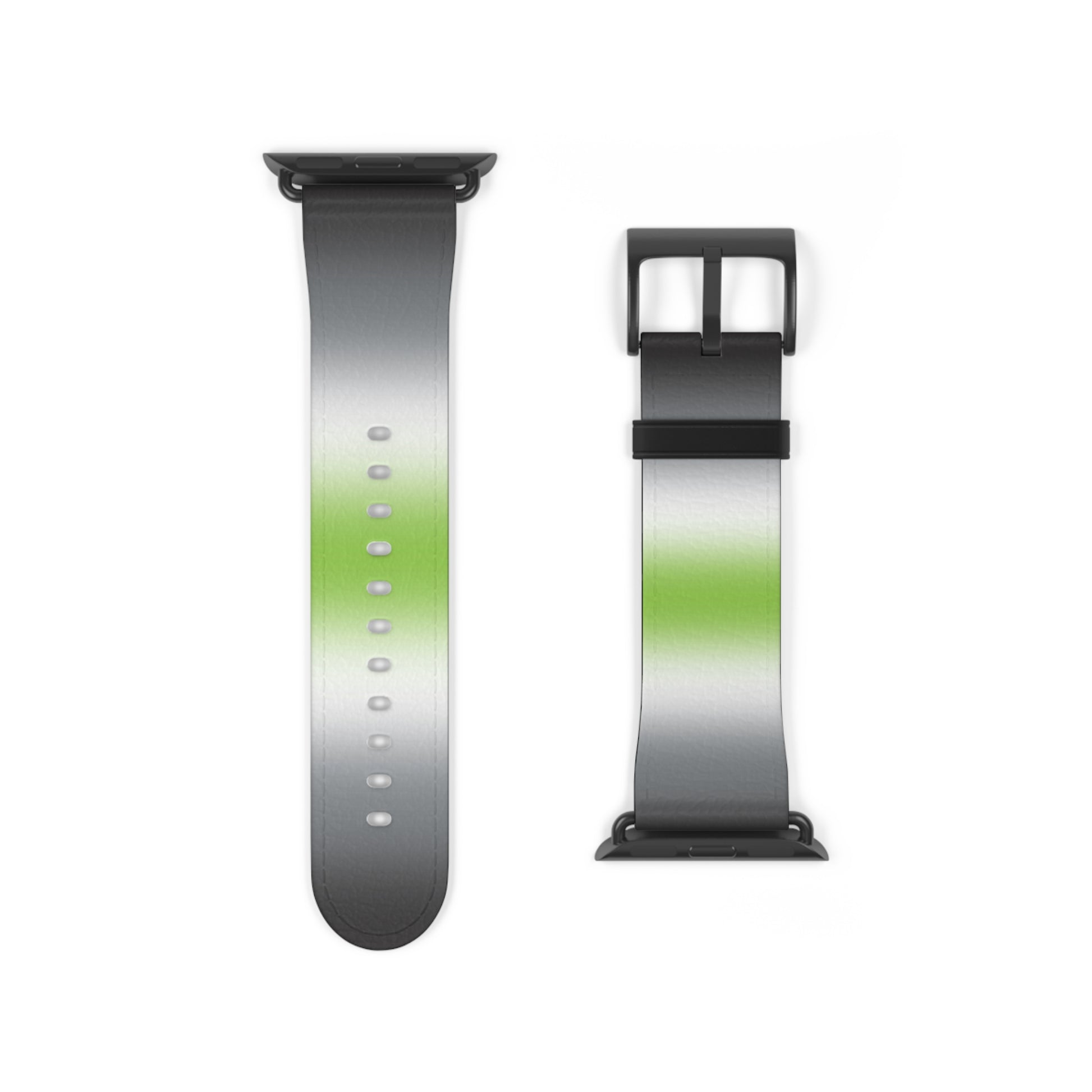 Agender Pride Apple Watch Band Strap In Ombre 38 - 41 mm Black Matte Agender 