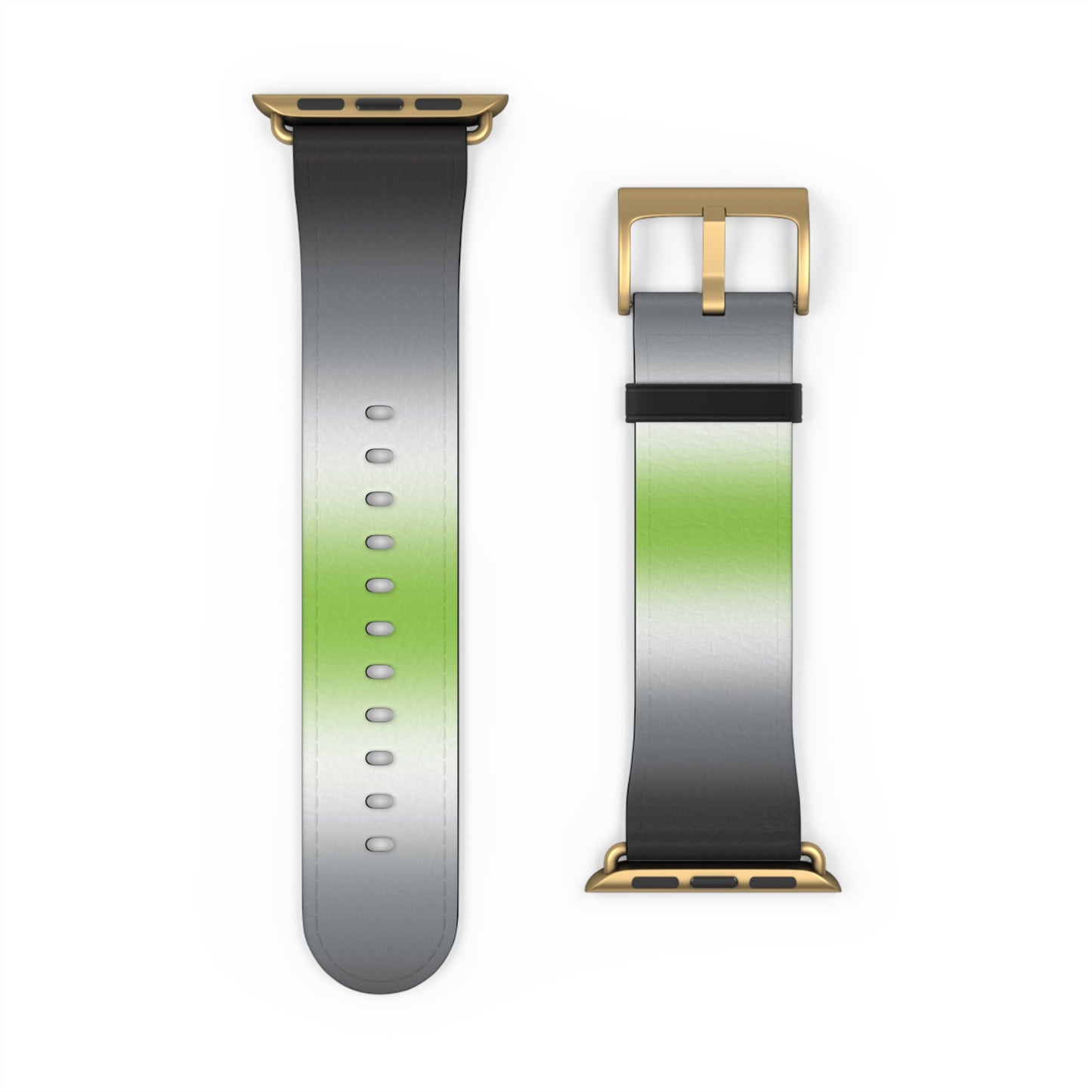 Agender Pride Apple Watch Band Strap In Ombre 42 - 45 mm Gold Matte
