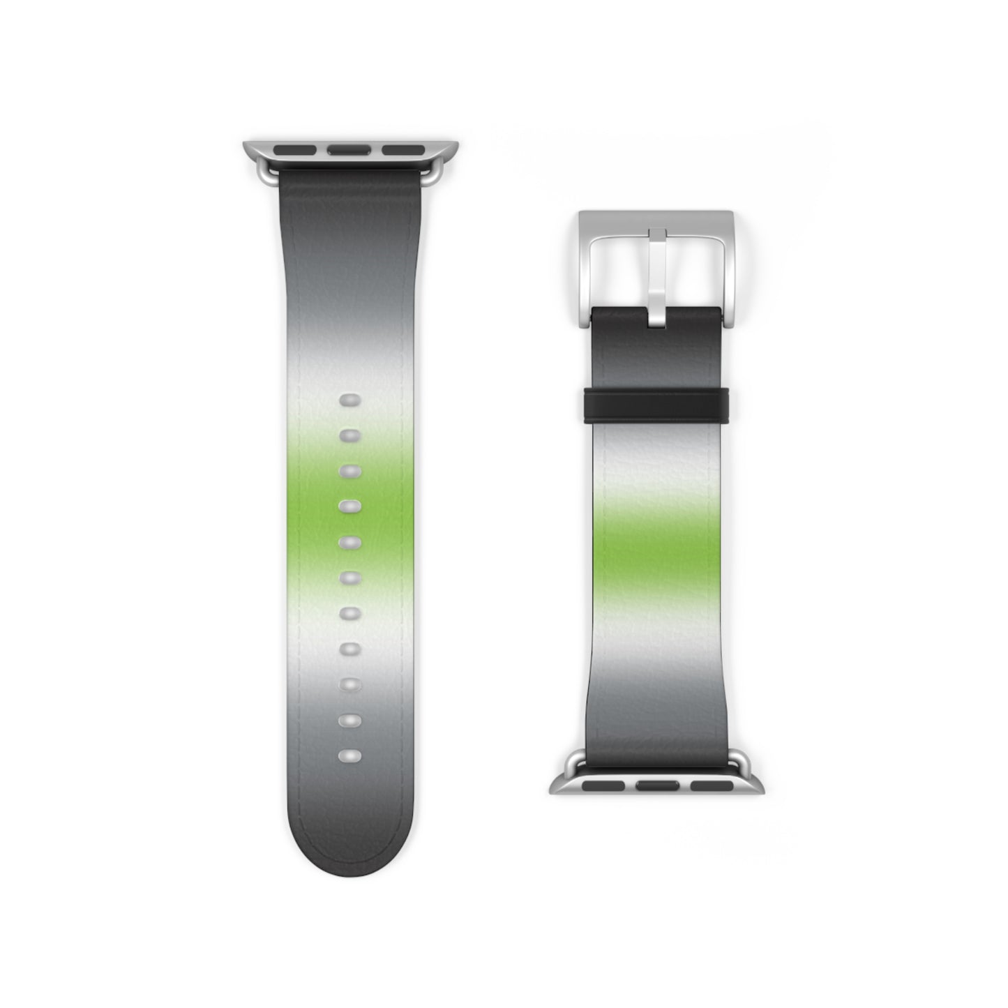 Agender Pride Apple Watch Band Strap In Ombre 38 - 41 mm Silver Matte