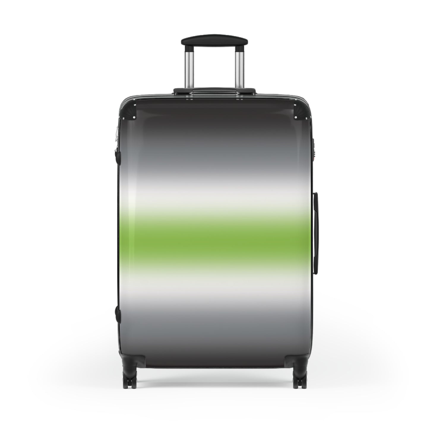 Agender Pride Hard-Shell Suitcase - Ombre Large Agender agender-pride-hard-shell-suitcase-ombre-large-front