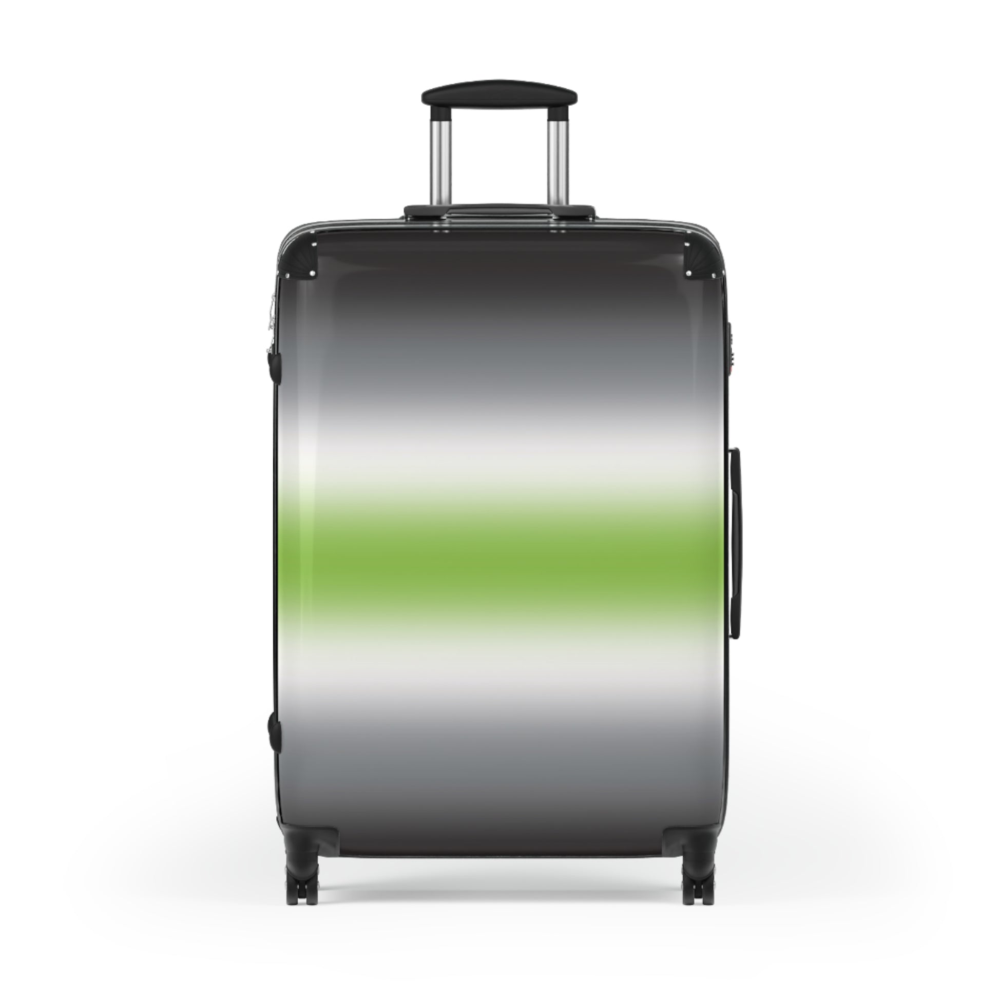 Agender Pride Hard-Shell Suitcase - Ombre Large Agender agender-pride-hard-shell-suitcase-ombre-large-front