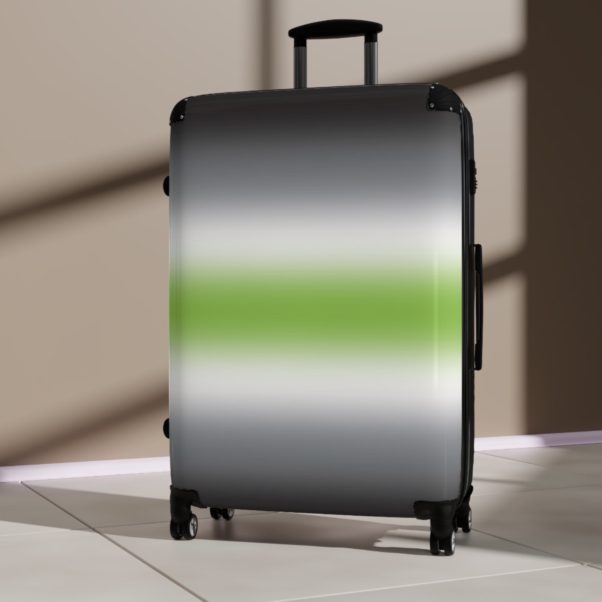 Agender Pride Hard-Shell Suitcase - Ombre agender-pride-hard-shell-suitcase-ombre-large-travel