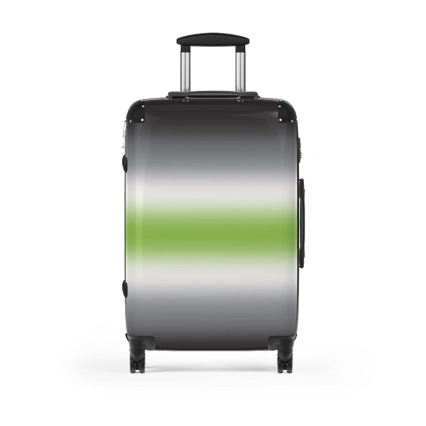 Agender Pride Hard-Shell Suitcase - Ombre Medium Agender agender-pride-hard-shell-suitcase-ombre-medium-front